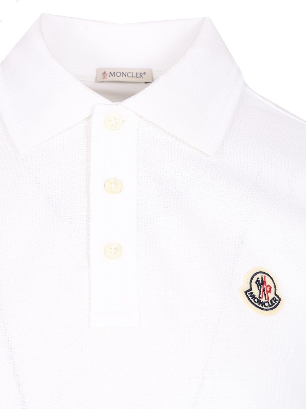 Moncler Double Logo Patch Cotton T-shirt In White