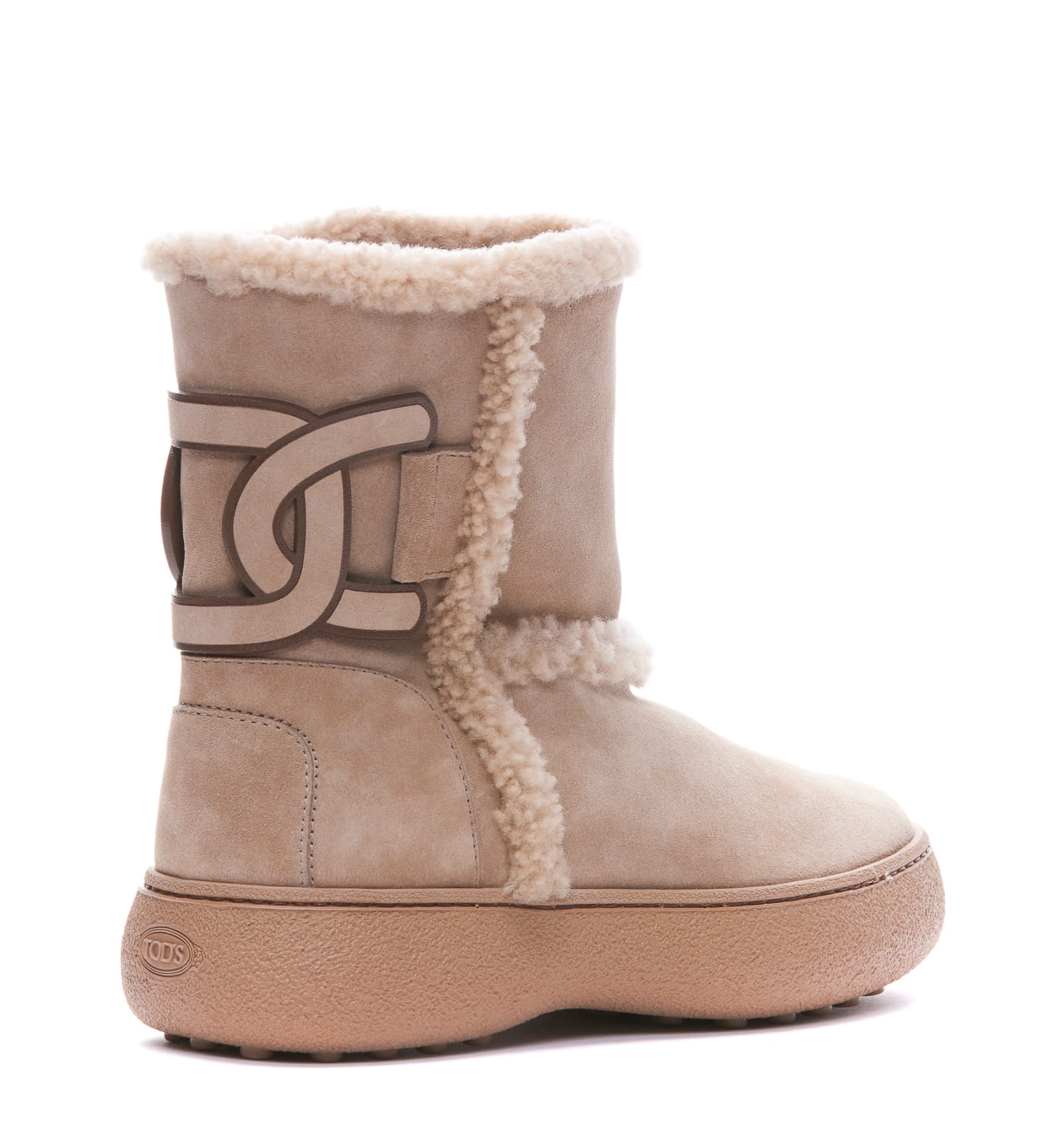 Shop Tod's Booties In Beige