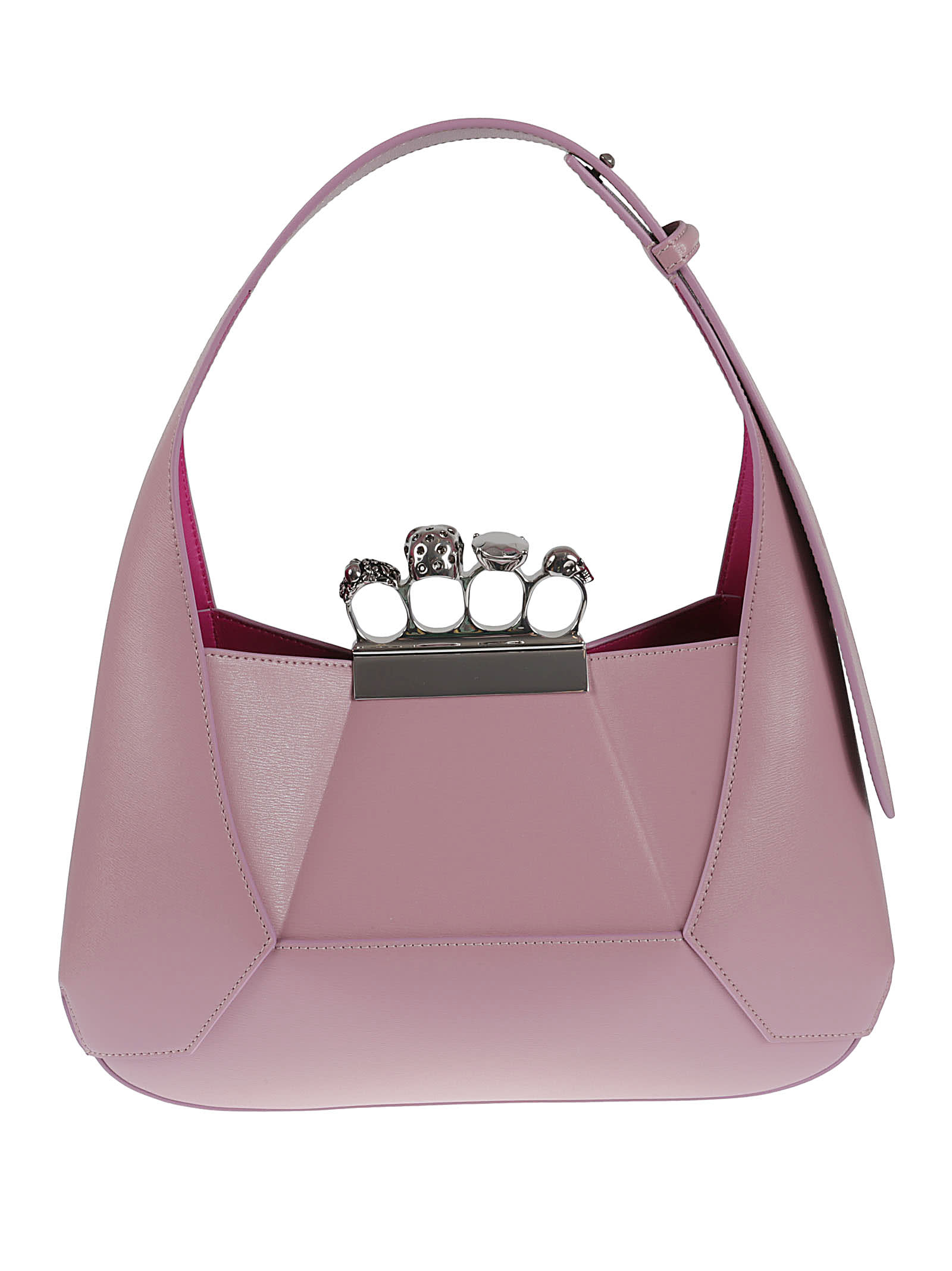 Shop Alexander Mcqueen The Jeweled Tote In Antique Pink