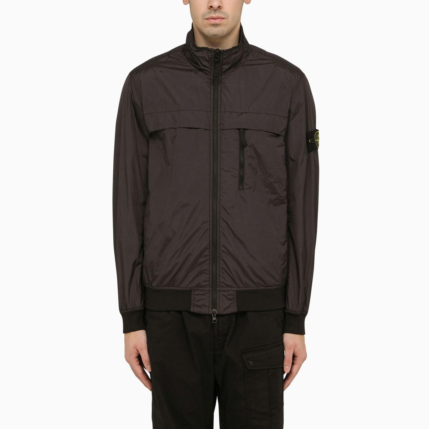 Shop Stone Island Lightweight Charcoal-coloured Technical Jacket In Grigio