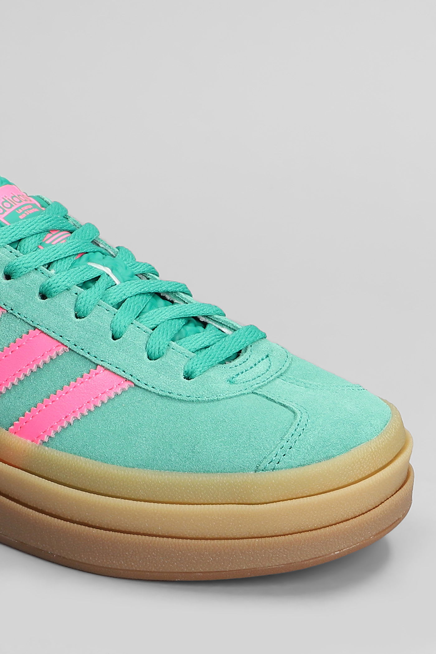 Adidas Originals Suede Upper Sneakers With Contrast Heel Tab In Green