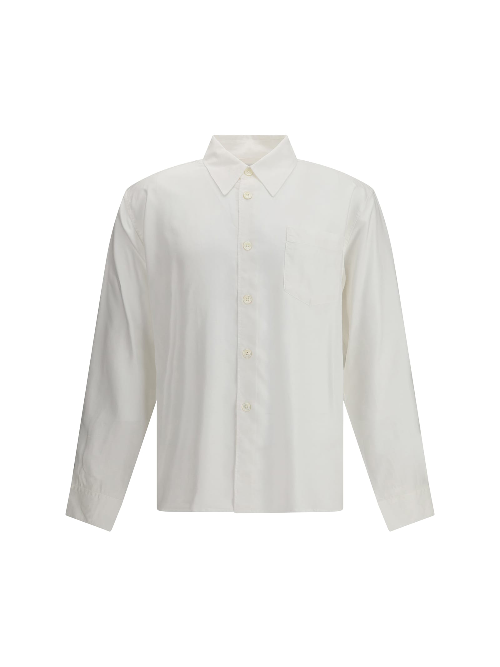 Our Legacy Button-front Long-sleeve Shirt In White