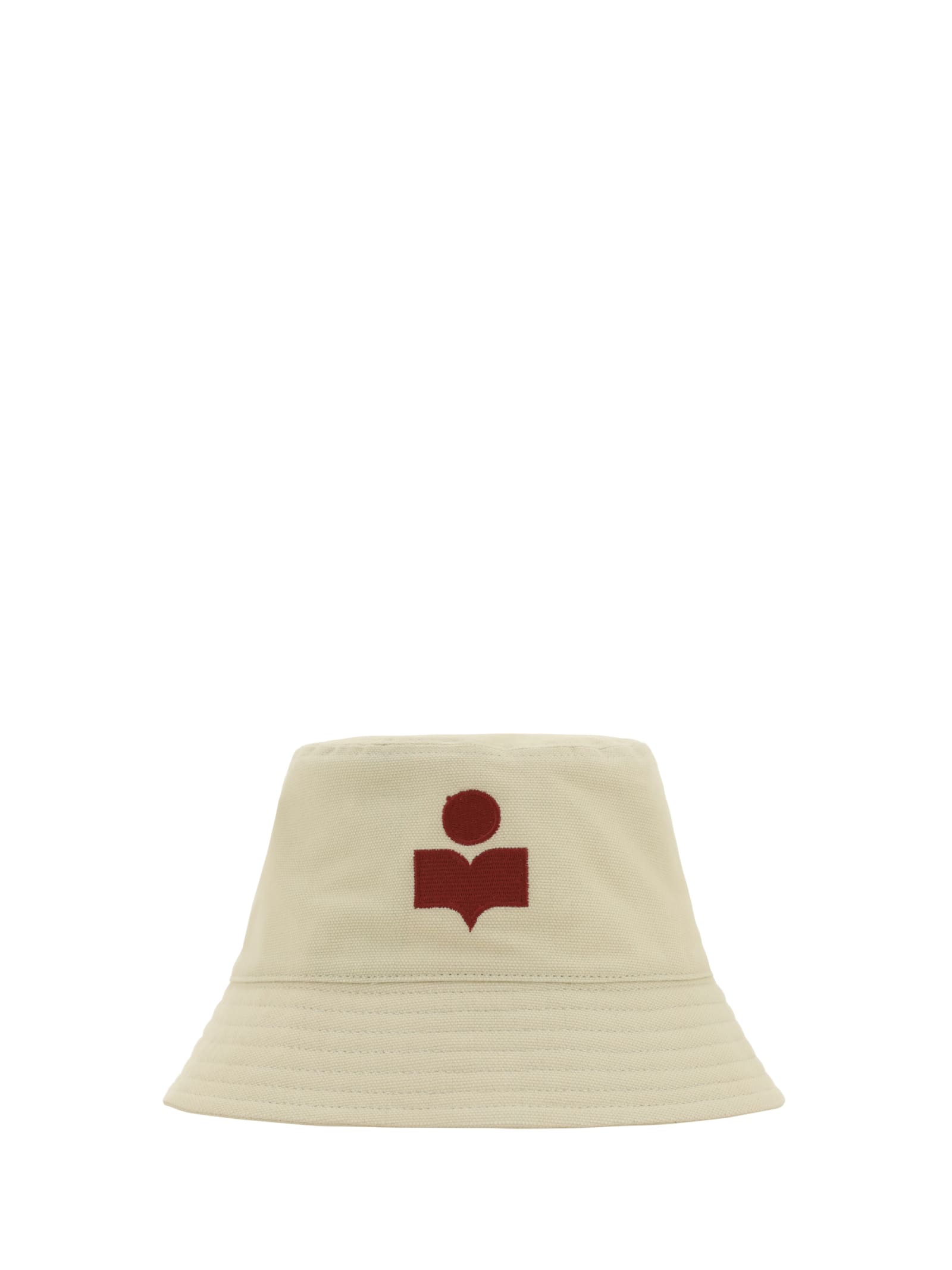 Shop Isabel Marant Haley Bucket Hat In Ecru/red
