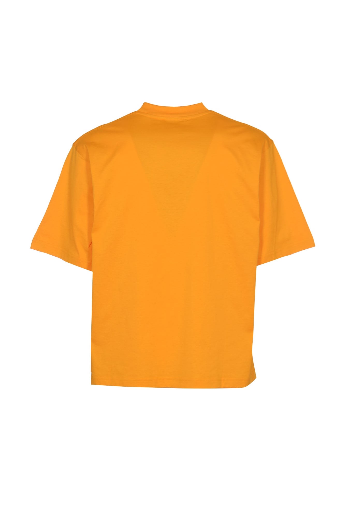 Shop Marni Printed Cropped T-shirt In Light Orange