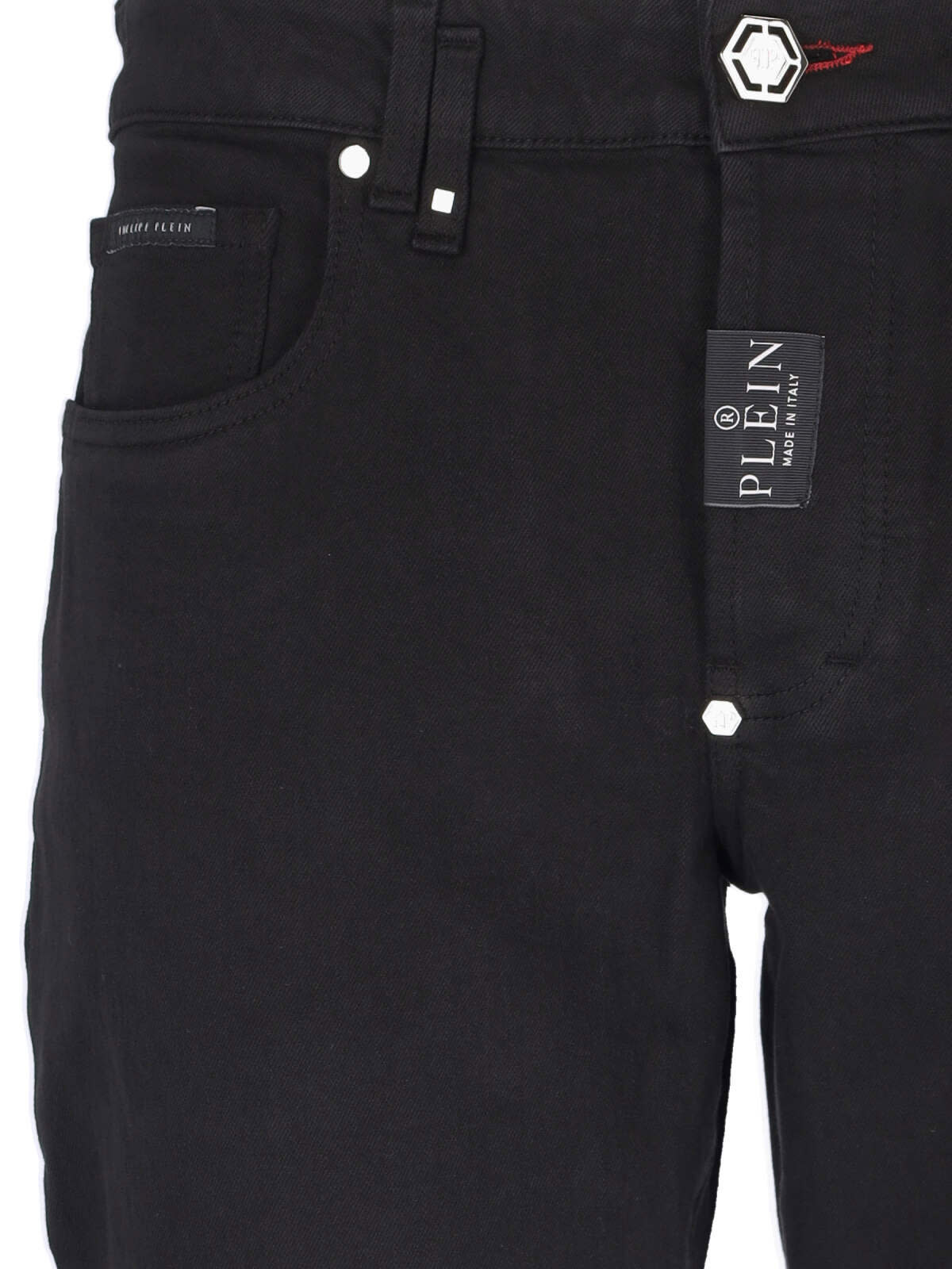Shop Philipp Plein Straight Jeans In Black