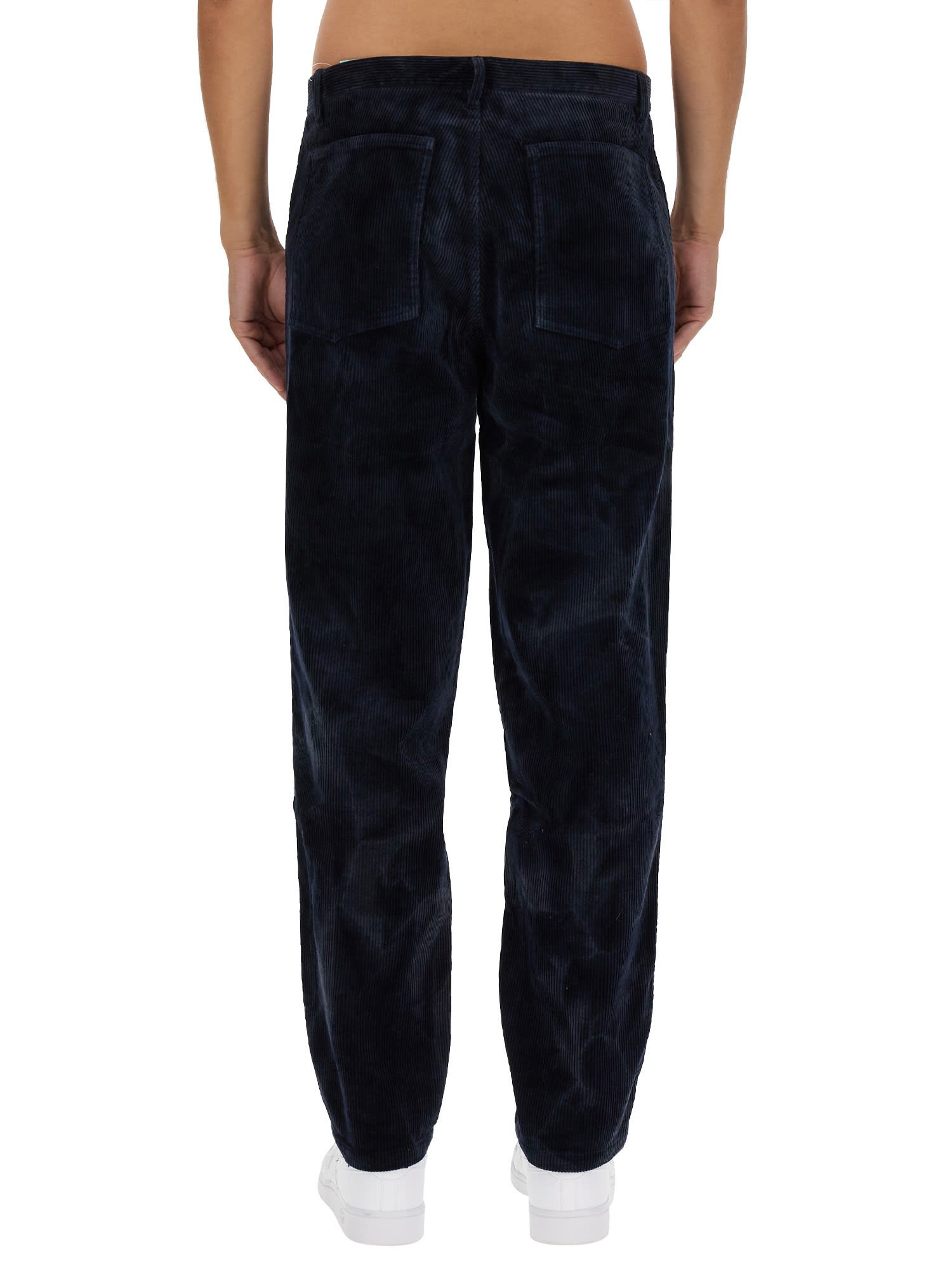 Shop Comme Des Garçons Velvet Pants In Blue