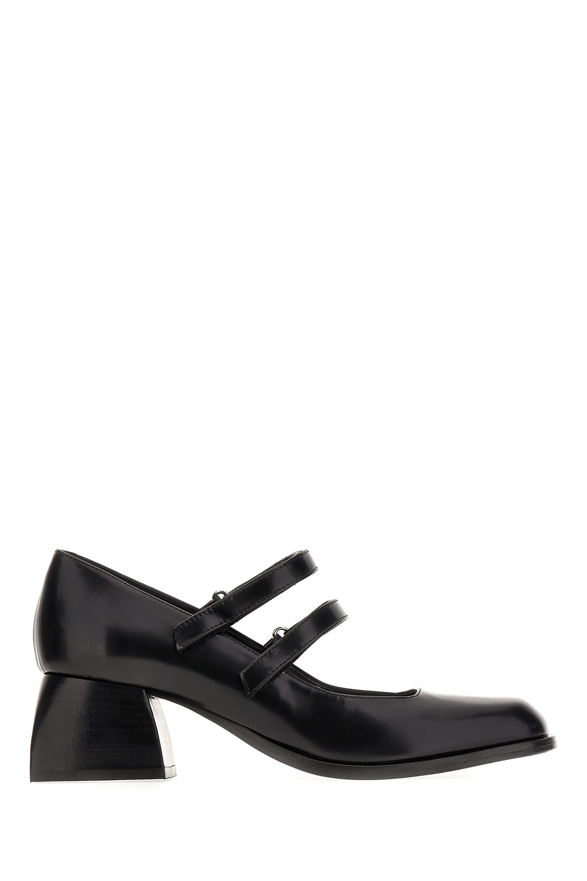 Shop Nodaleto Black Leather Bulla Bacara Pumps In Black Glassed