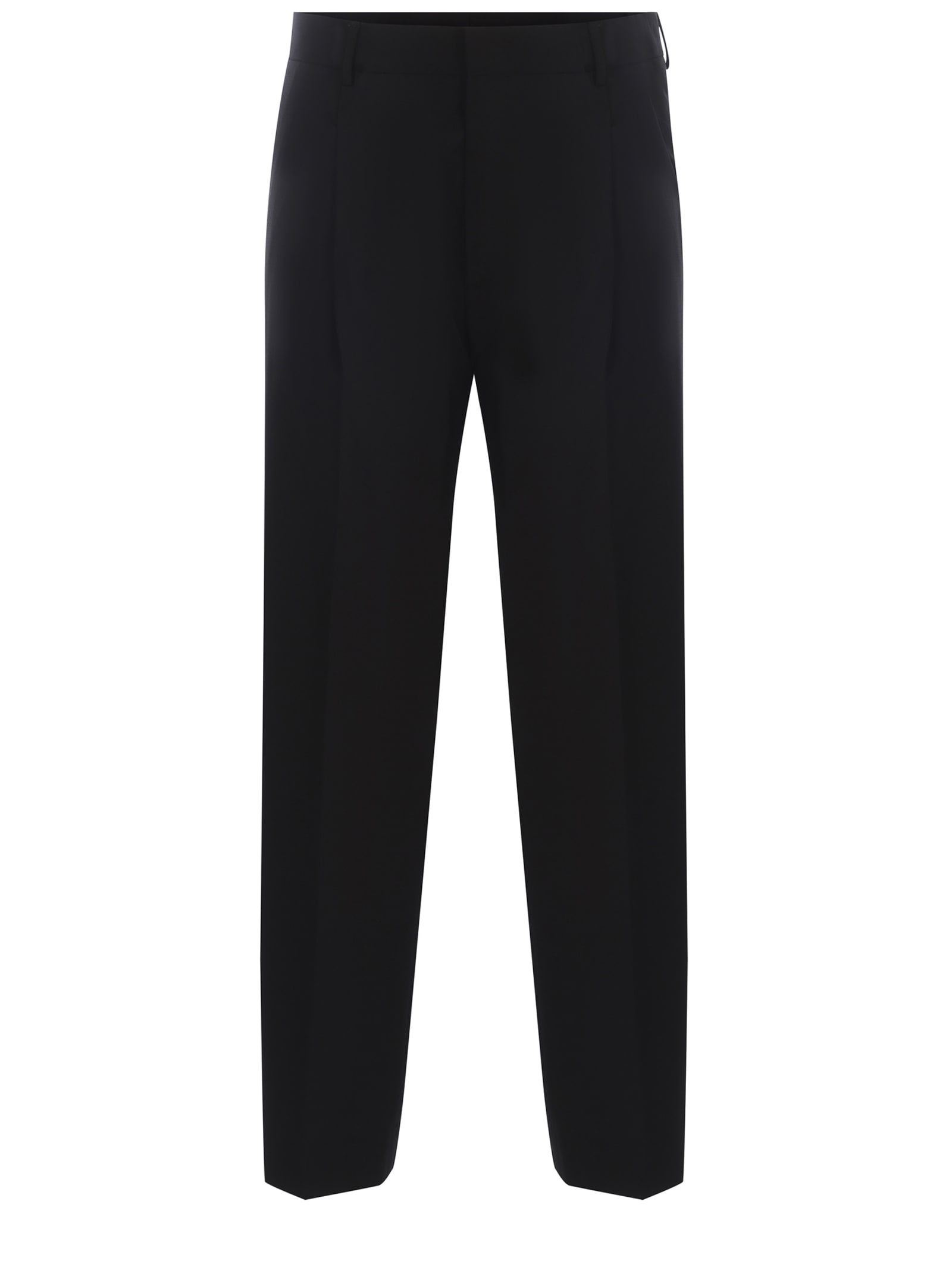 Shop Costumein Trousers  Vincent Made Of Cool Wool In Nero