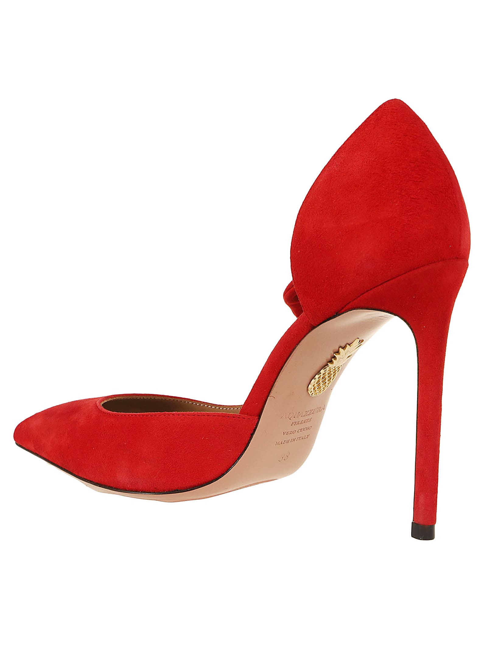 Shop Aquazzura Very Bow Tie Pump 105 In Lipstick