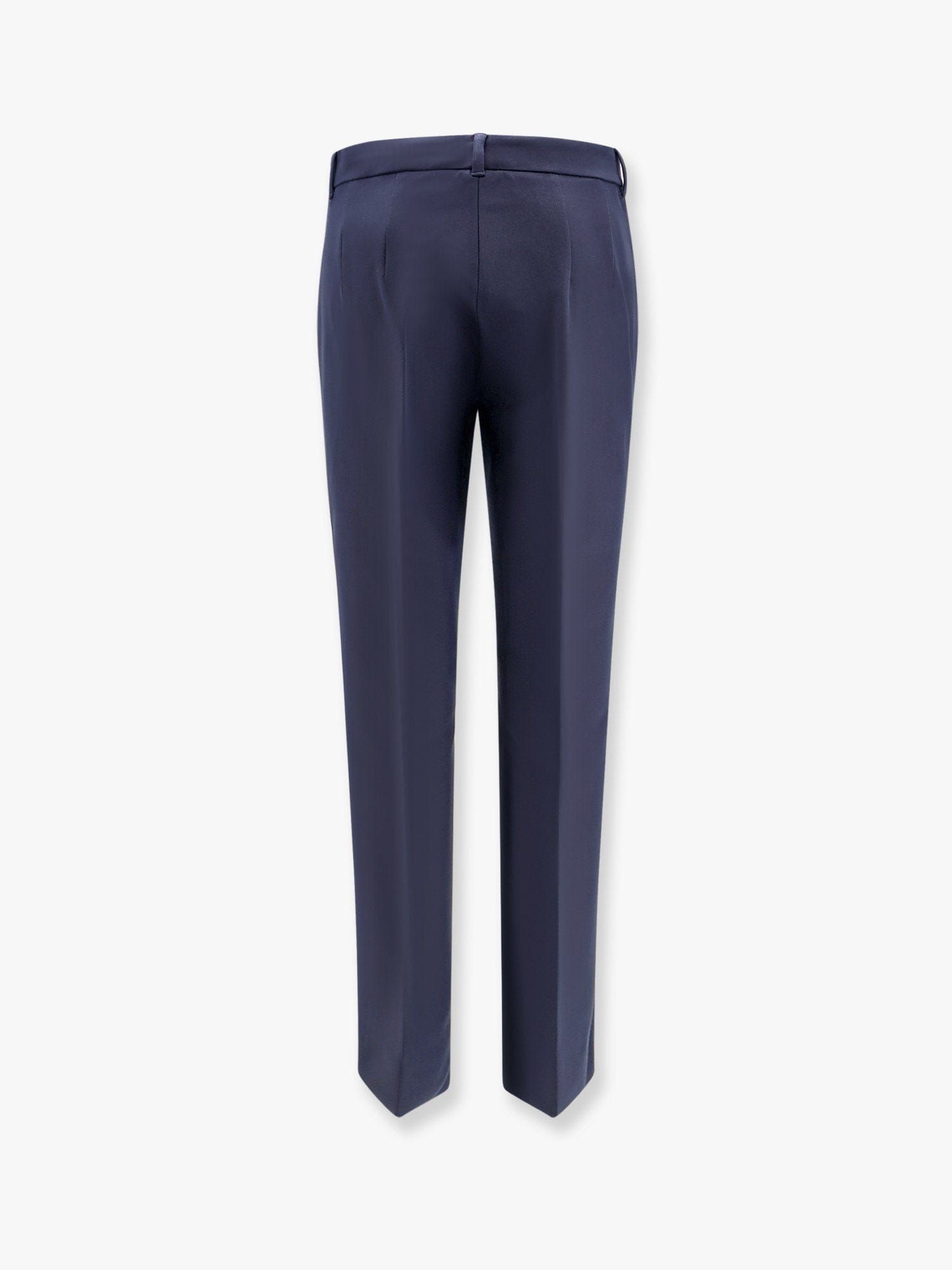 S Max Mara Fatina Viscose And Cotton Trouser In Blue