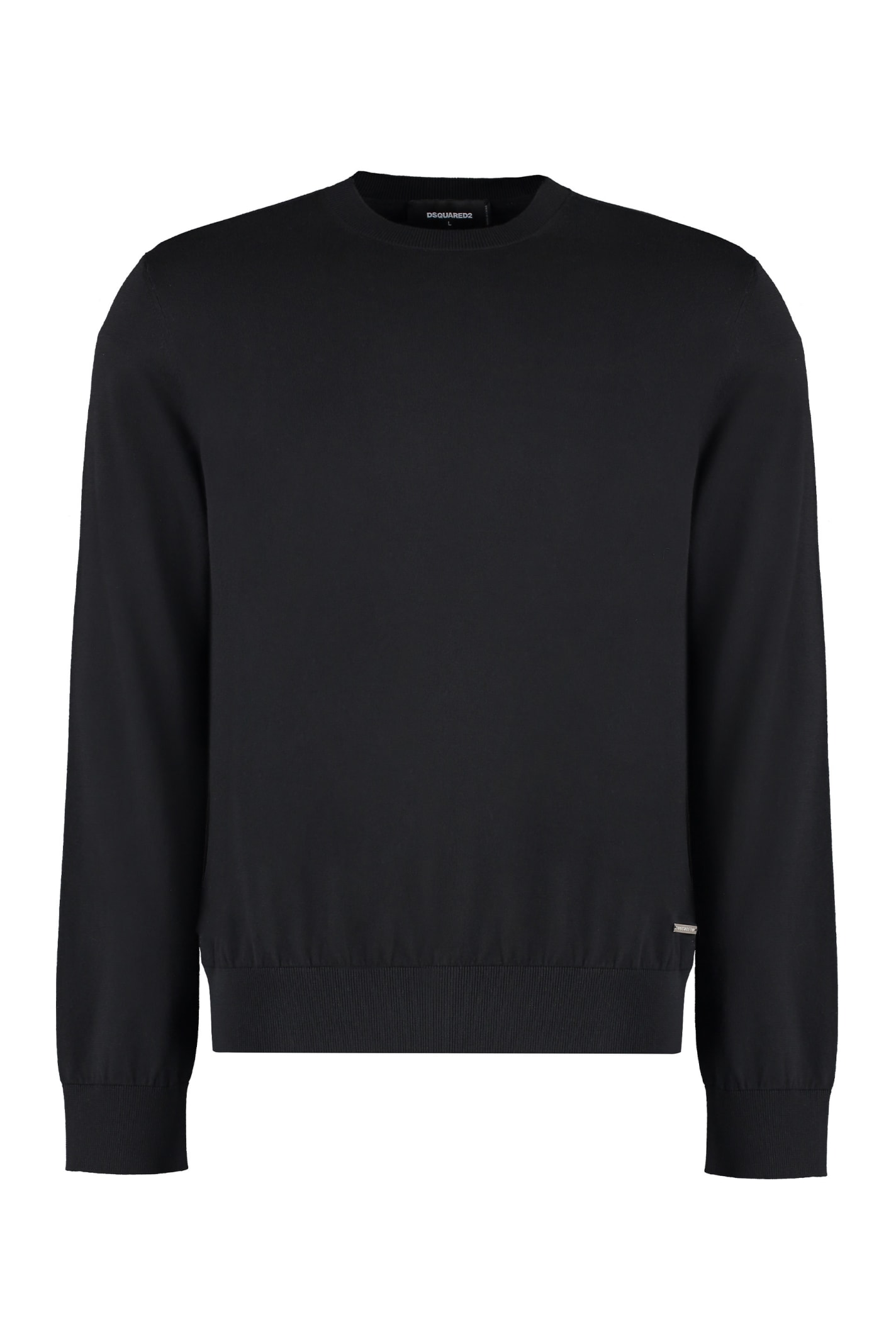 Shop Dsquared2 Cotton Crew-neck Sweater In Black