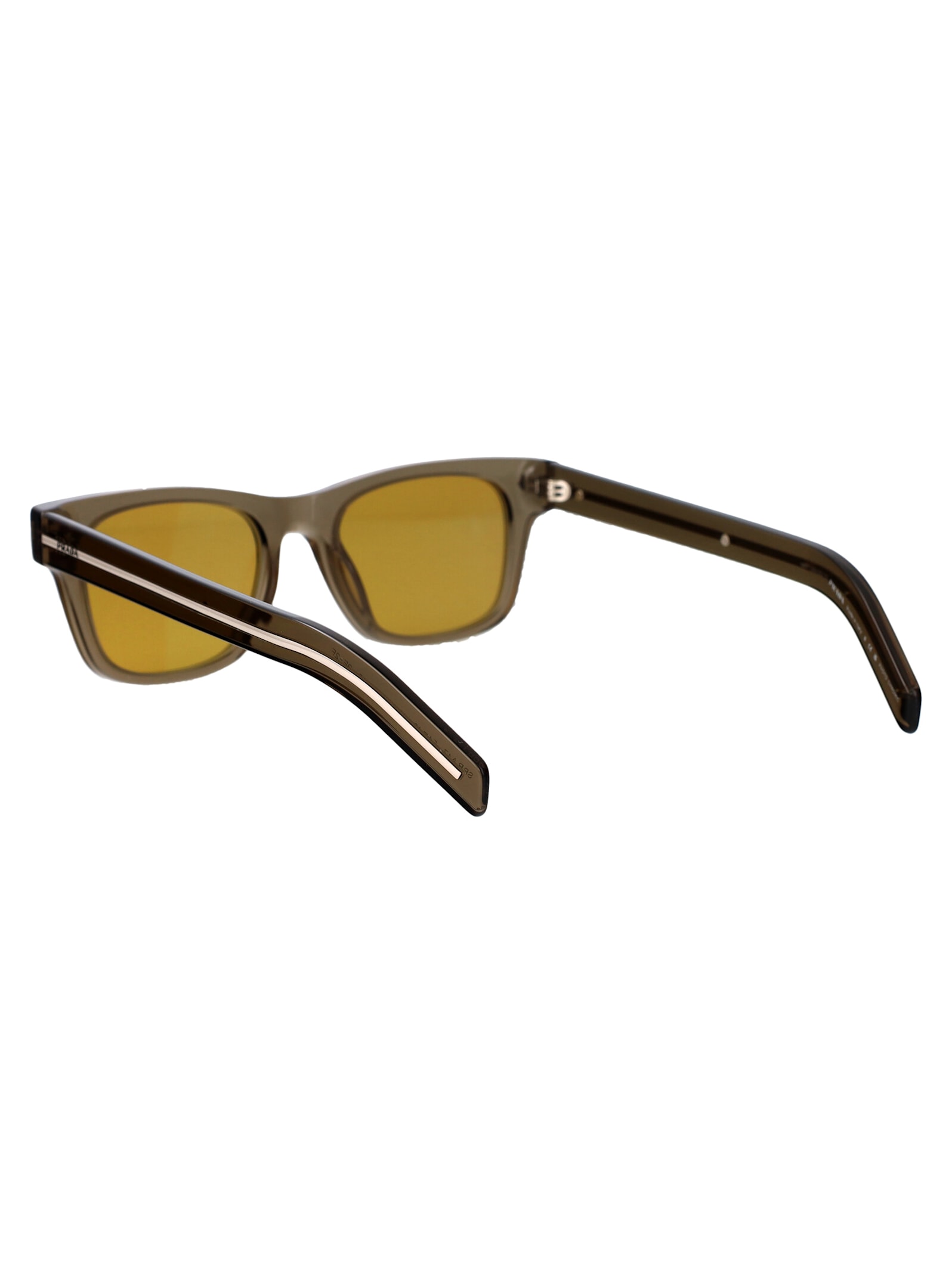 Shop Prada 0pr A17s Sunglasses In 18t60f Transparent Earth