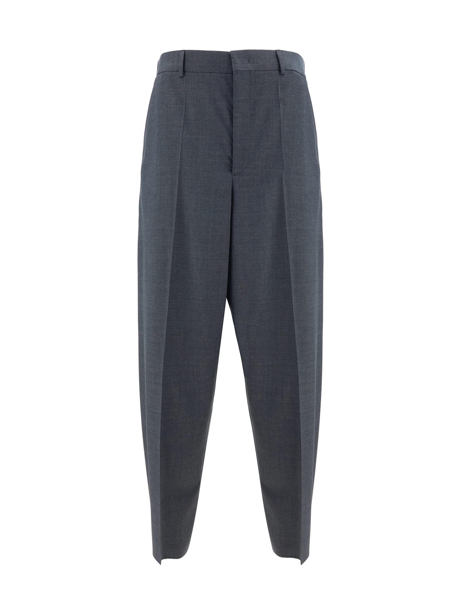 Shop Valentino Pants In Grigio Melange