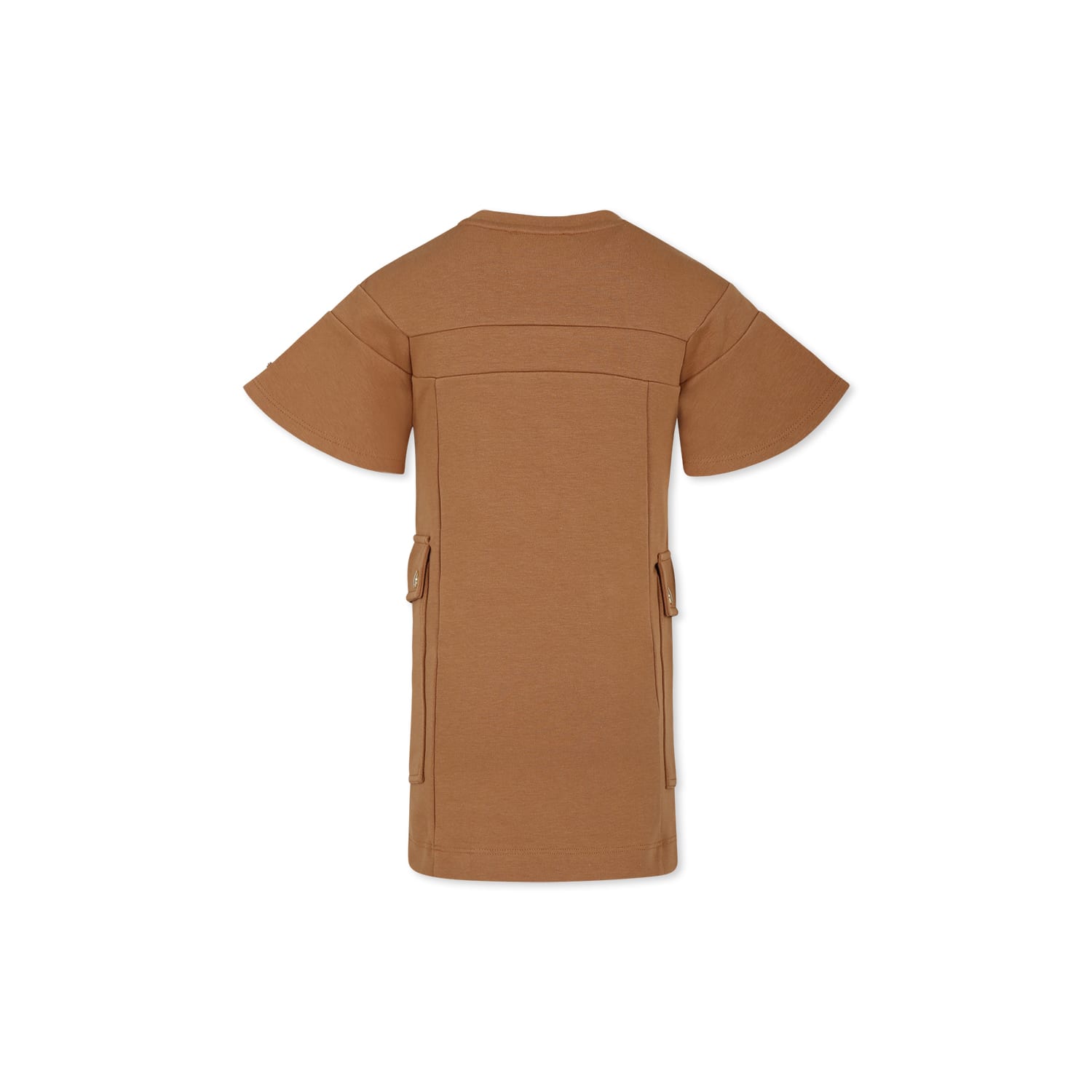 Shop Chloé Brown Dress For Girl With Logo