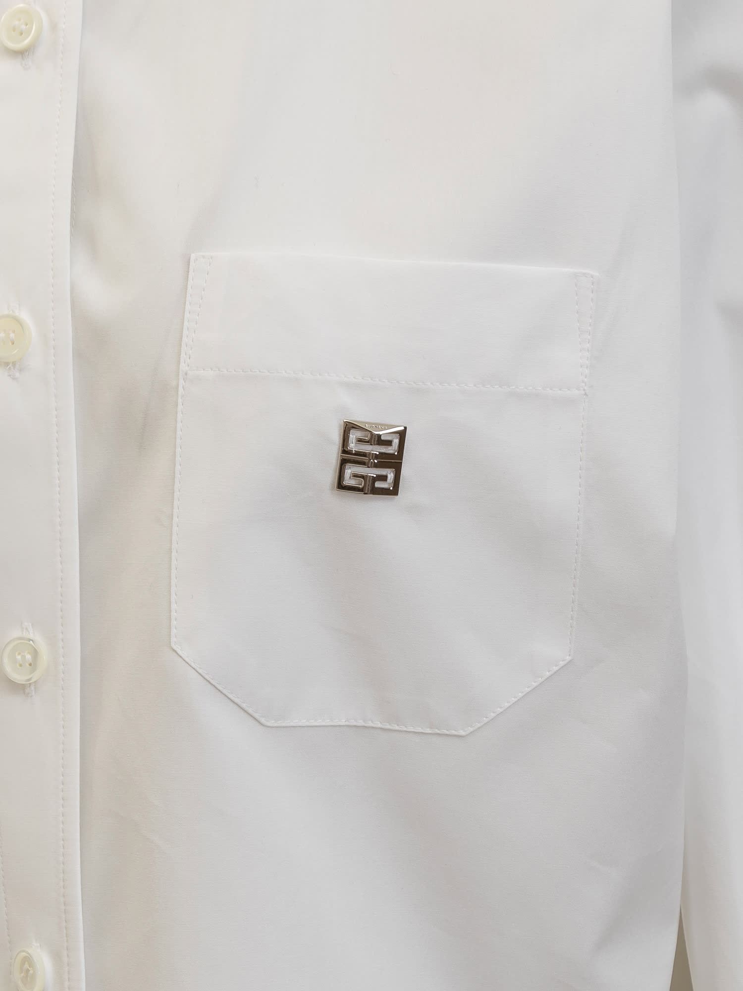 Givenchy 4g Cropped Shirt In White