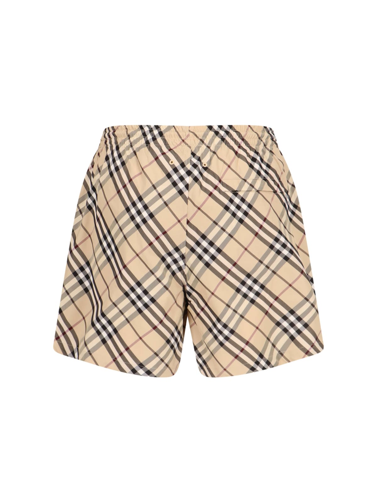 Burberry Vintage Check-pattern Shorts In Beige