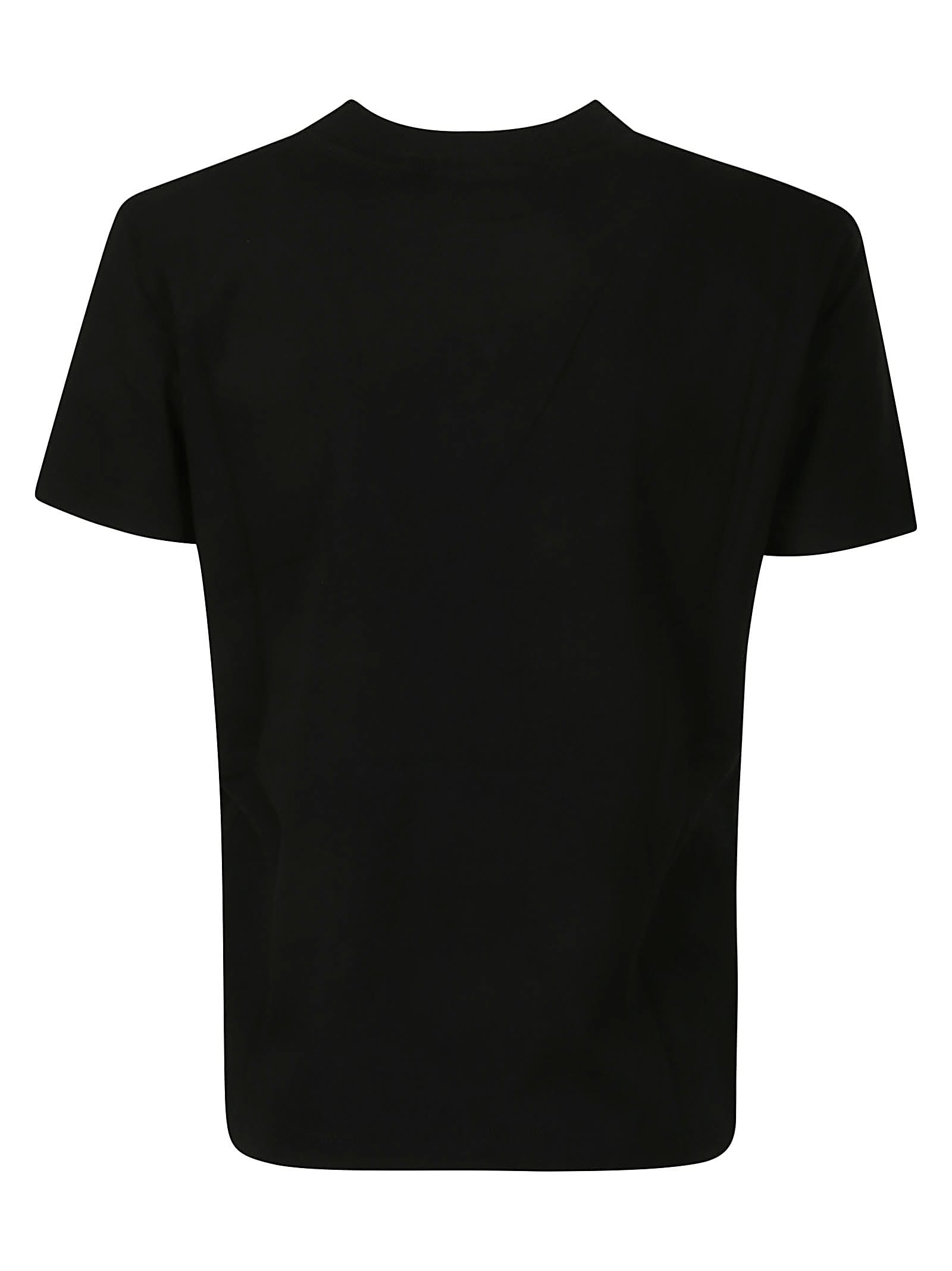 Shop Versace Jeans Couture 76dp613 R Logo Gummy Glitter T-shirt In Black/gold