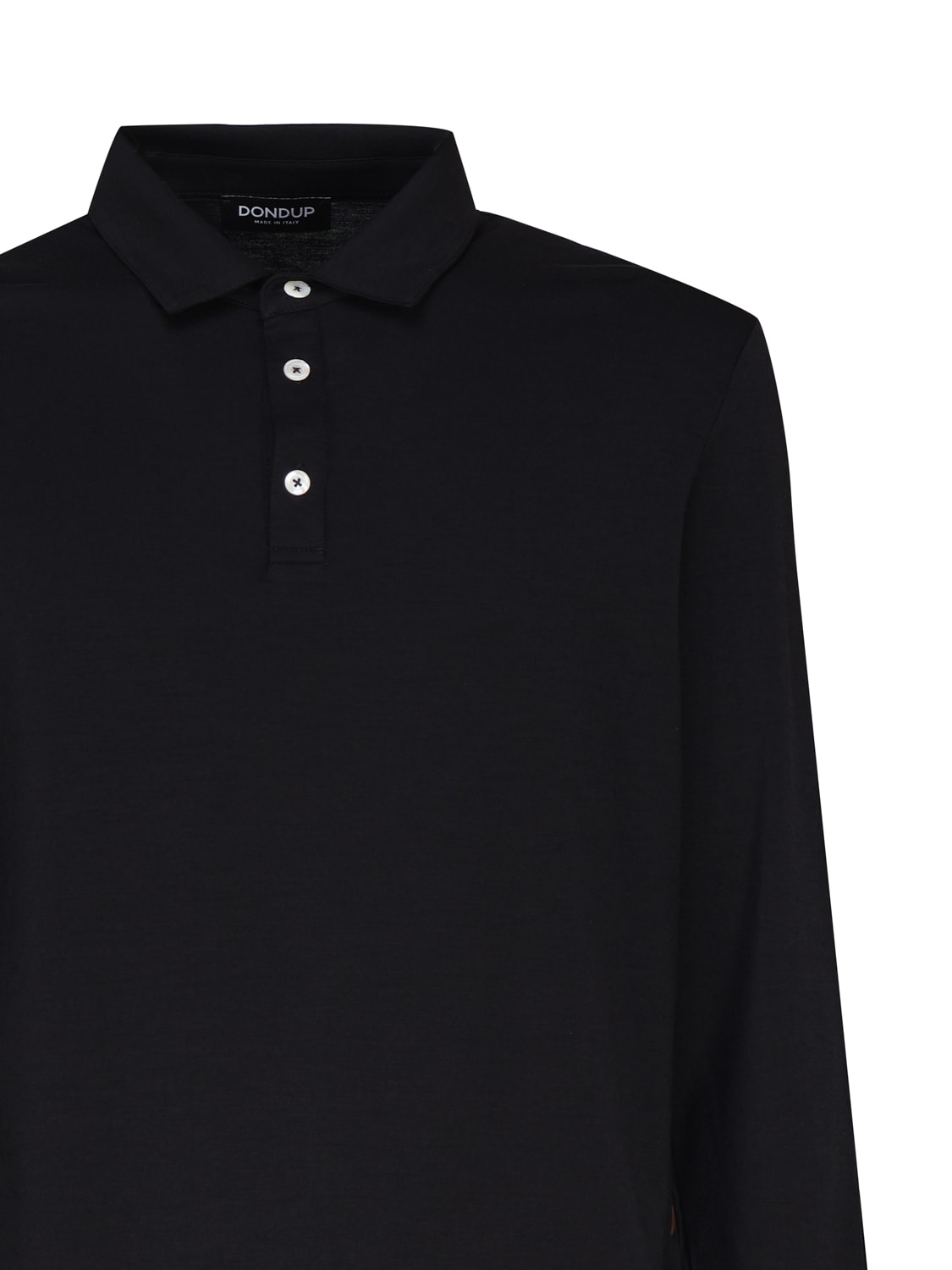 Shop Dondup Regular Wool And Silk Polo Shirt In Black