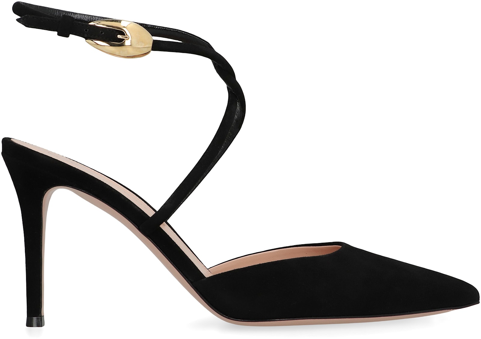 Gianvito Rossi Suede Slingback Pumps In Black
