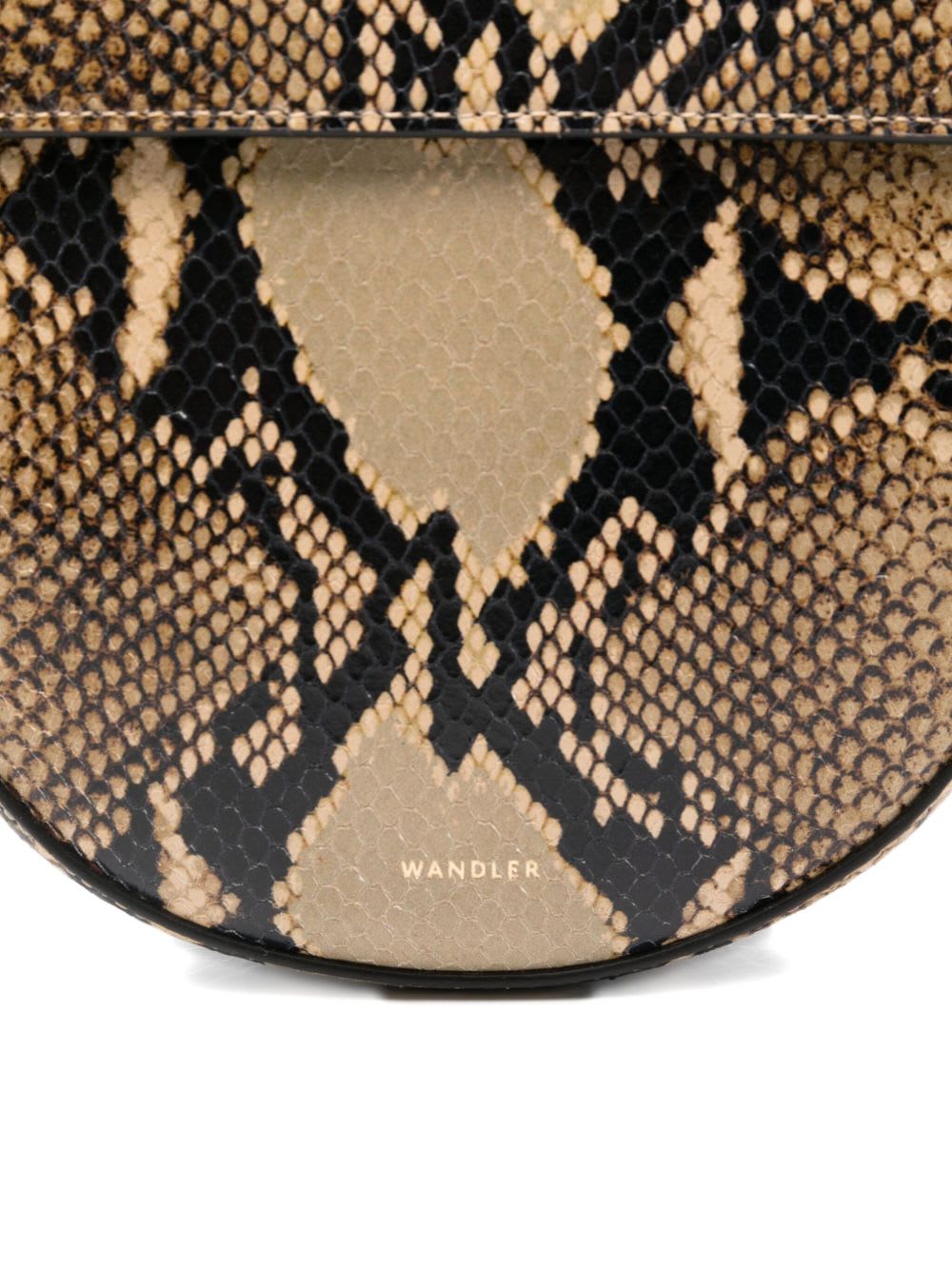 Wandler Hortensia Mini Bag In Beige Python In Animal Print