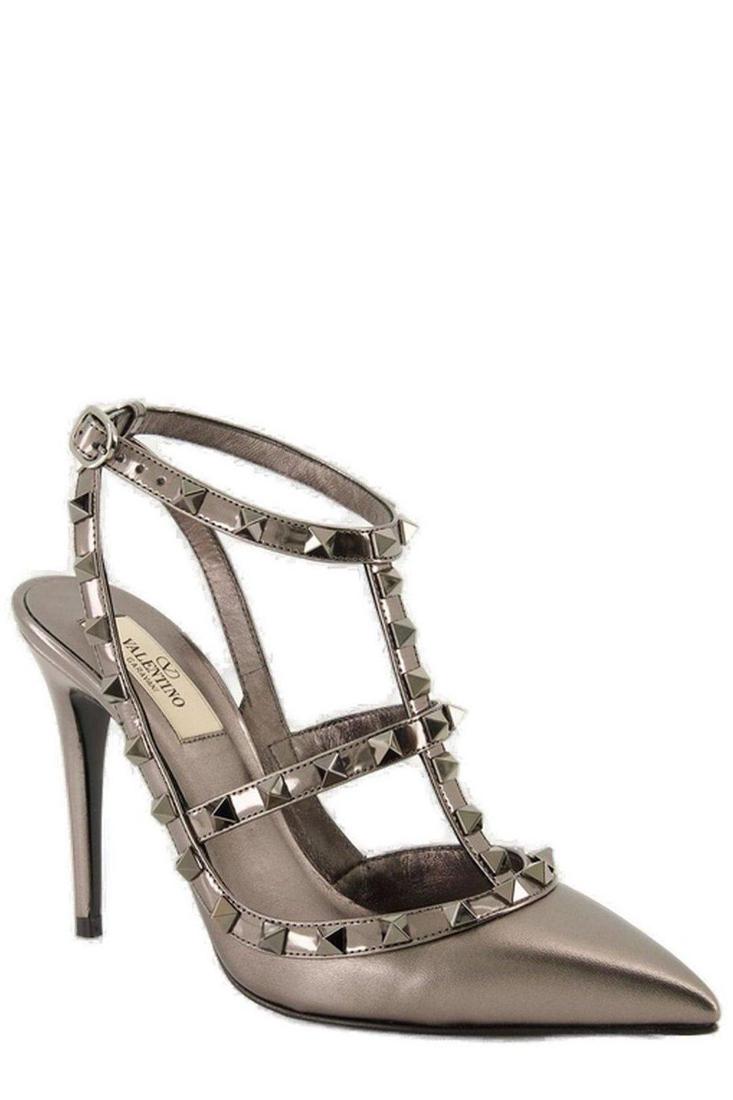 Shop Valentino Garavani Rockstud Pumps In Grigio