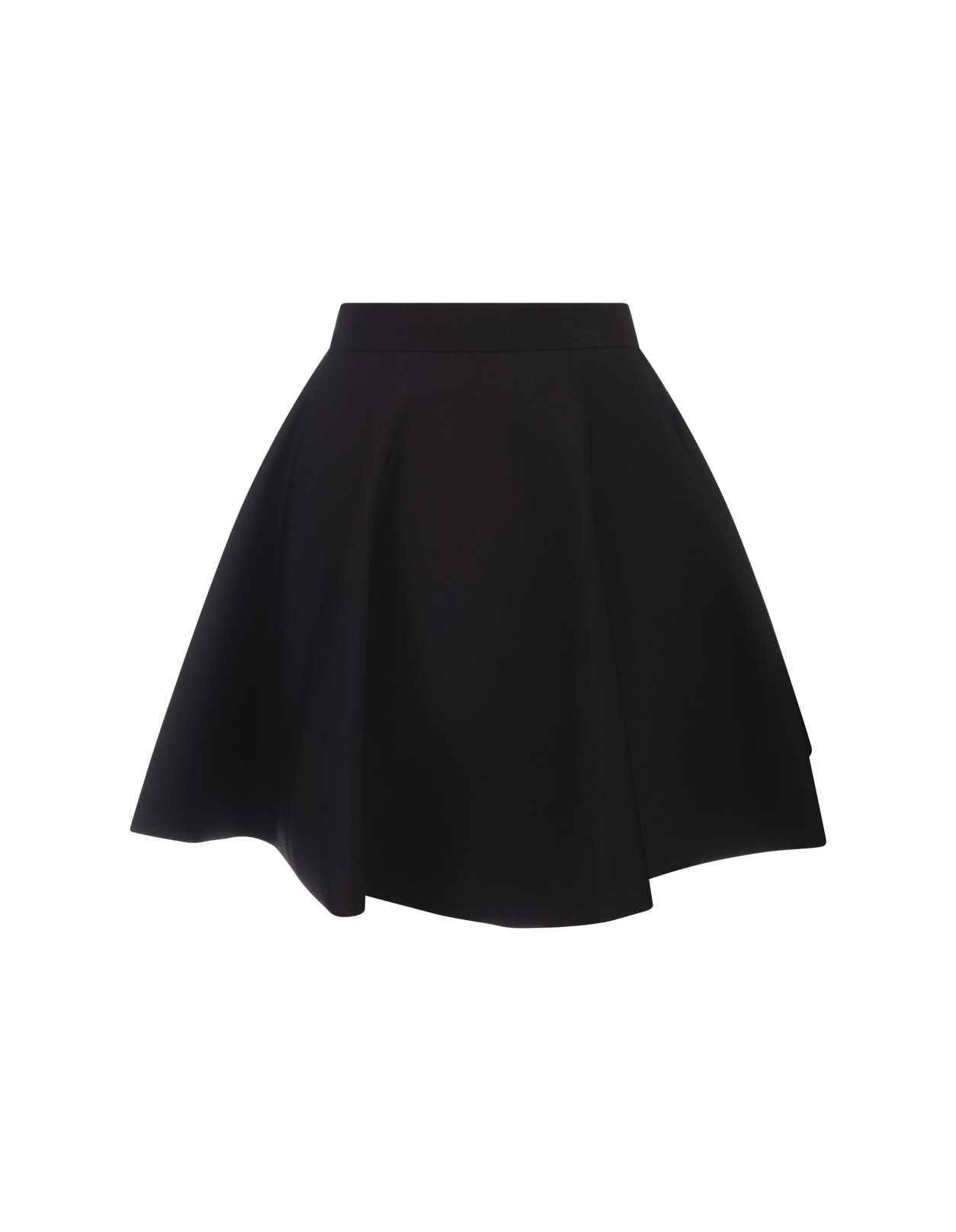 Shop Alexander Mcqueen Black Short Flared Skirt