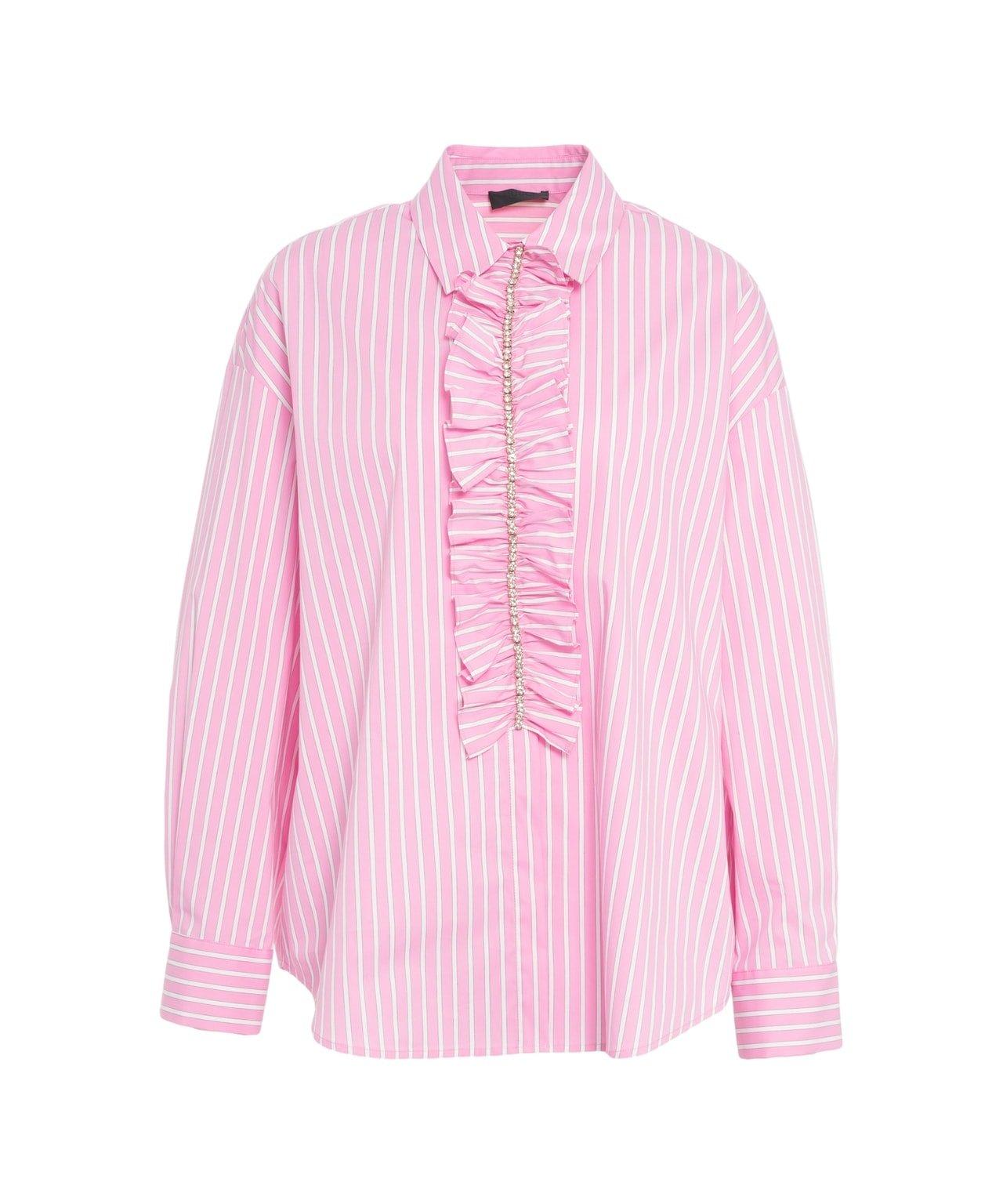 Liu-Jo Ruched Striped Shirt