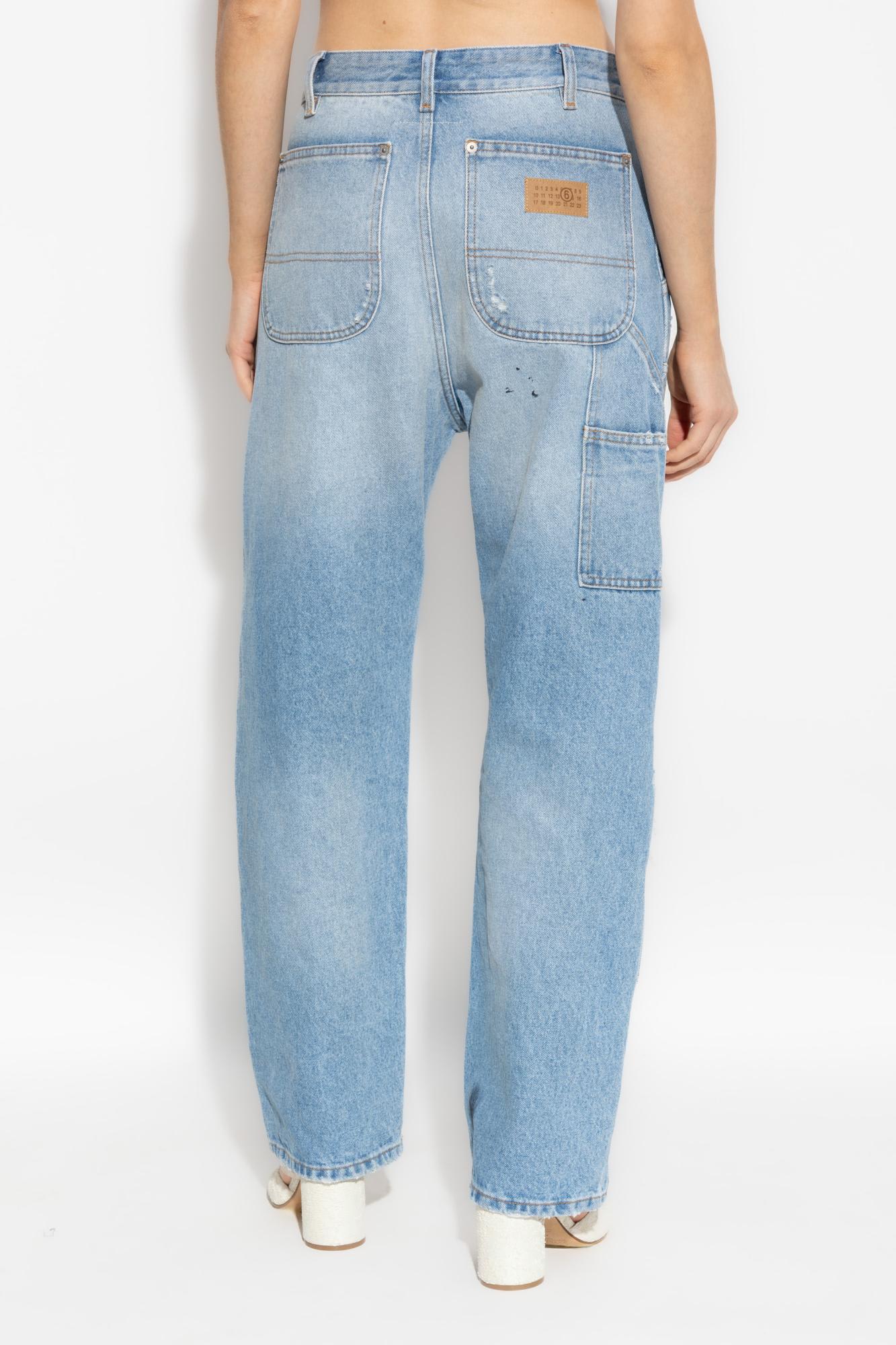 Mm6 Maison Margiela Mm6 By Maison Margiela Light Blue Cotton Jeans In Medium Blue