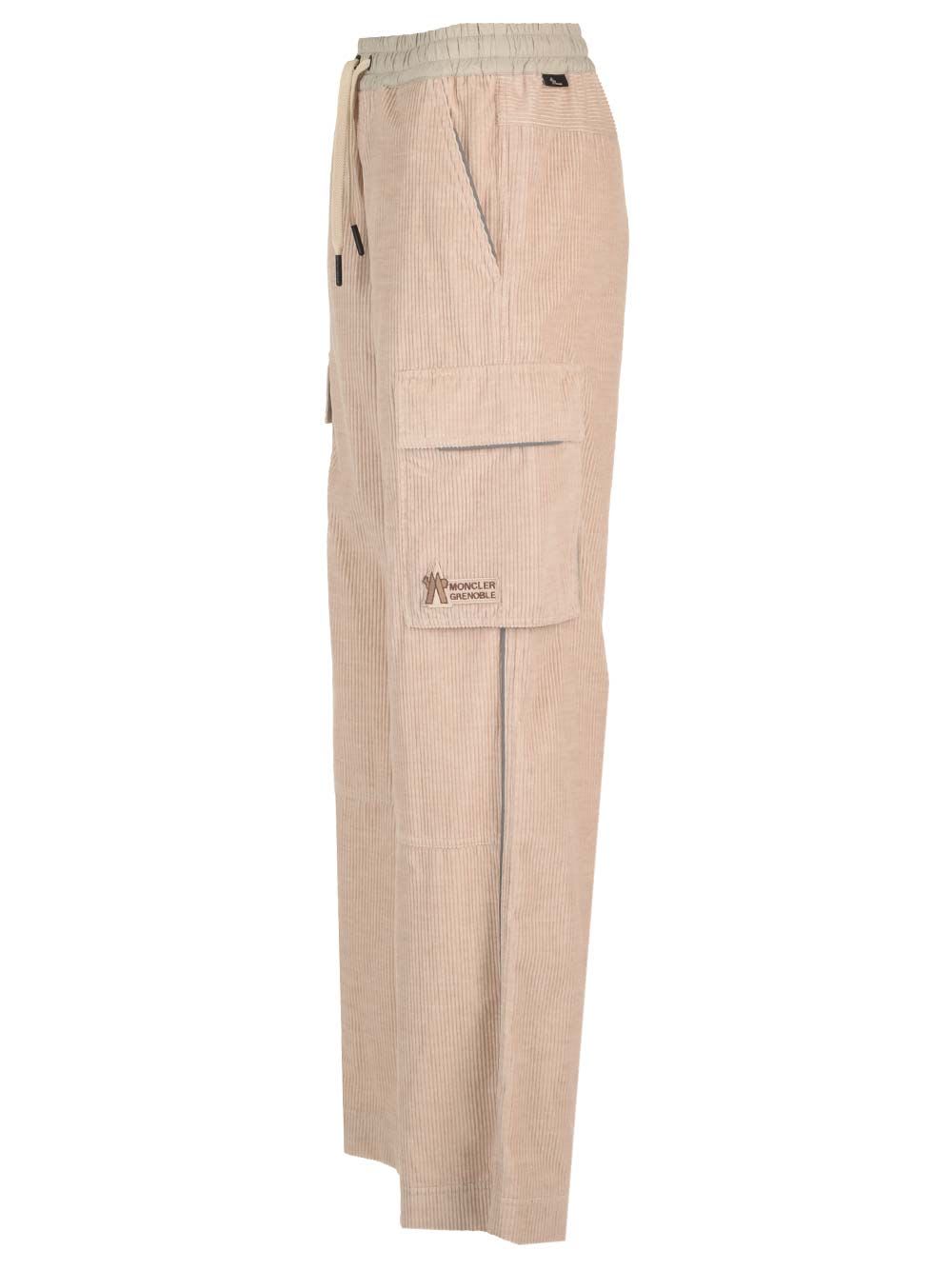 Shop Moncler Corduroy Trousers In Rose