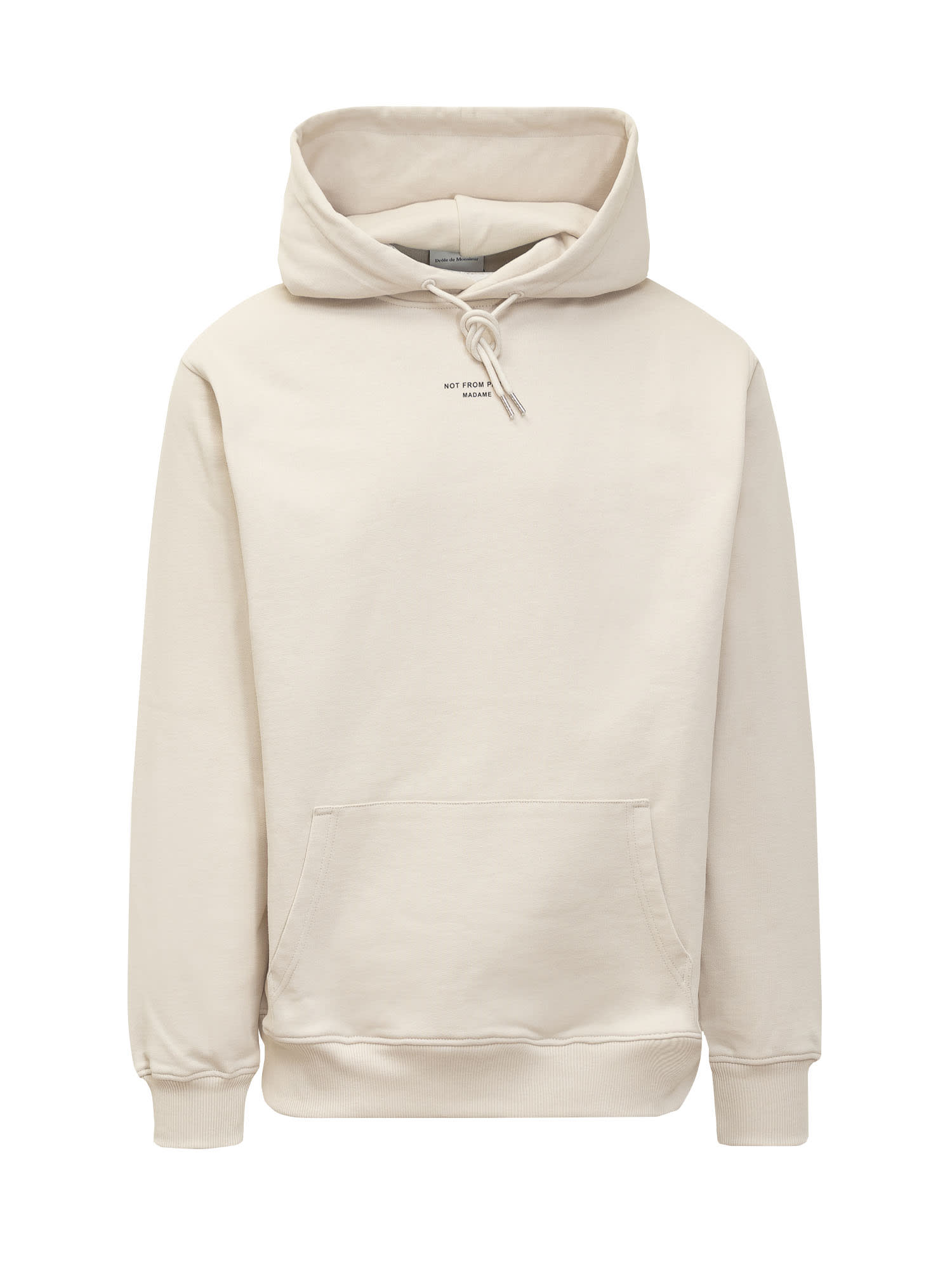 Shop Drôle De Monsieur Le Slogan Hoodie In Beige