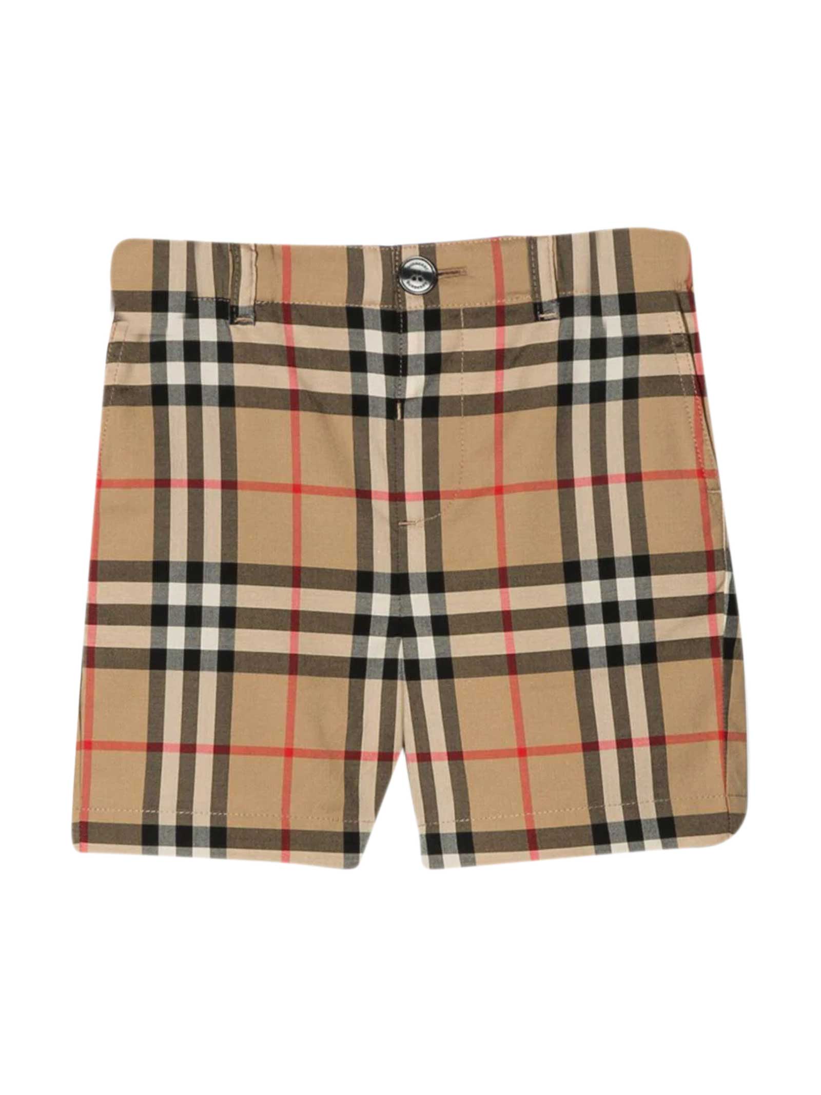 Click to view more detailed imagery on our partner's website Burberry Babies' Vintage Check Shorts In Beige