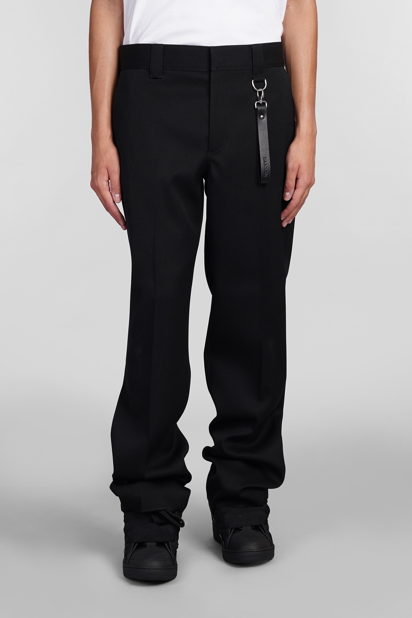 Shop Lanvin Pants In Black Wool