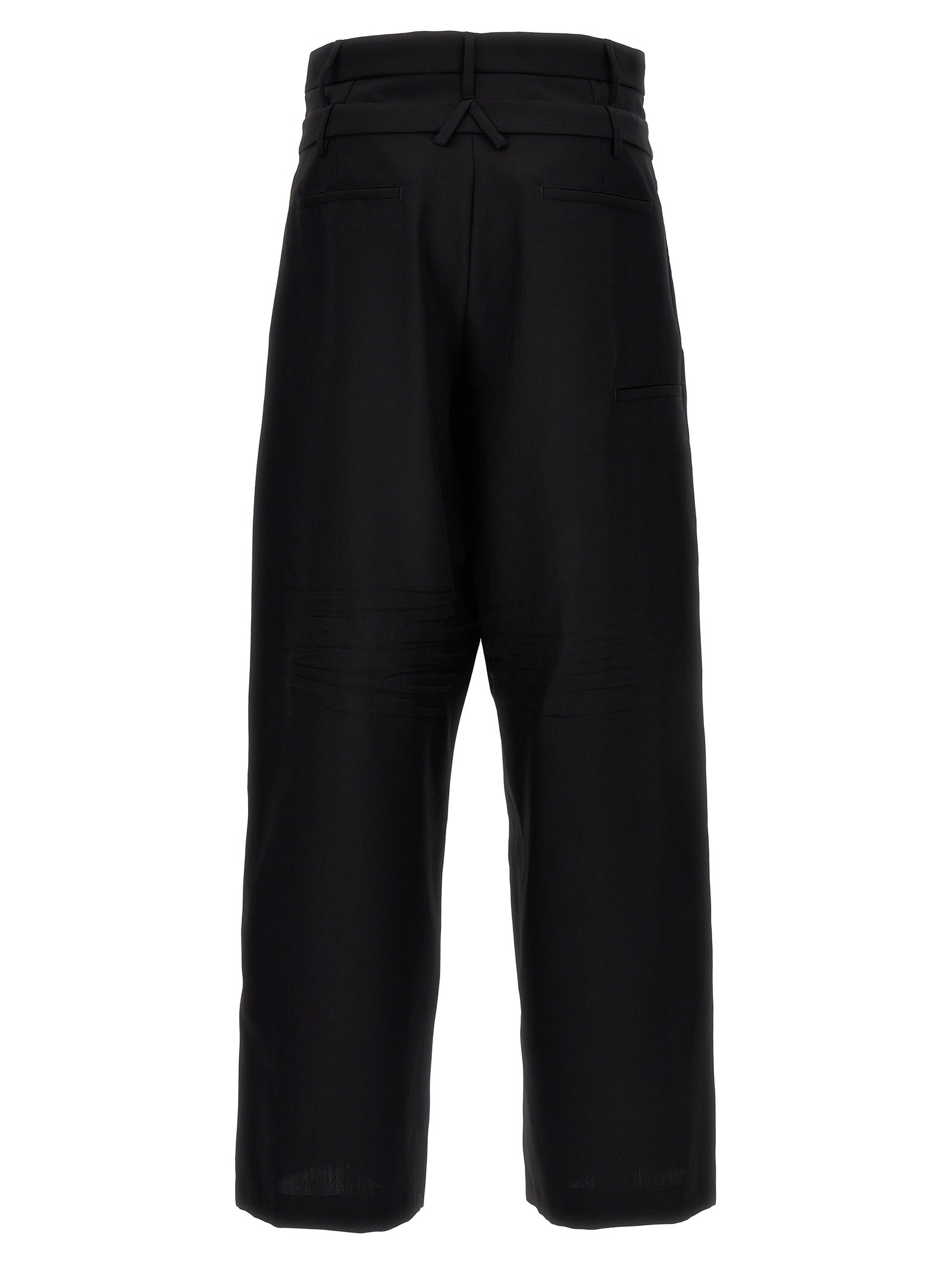 Shop Ambush Double Belted Pants In Black