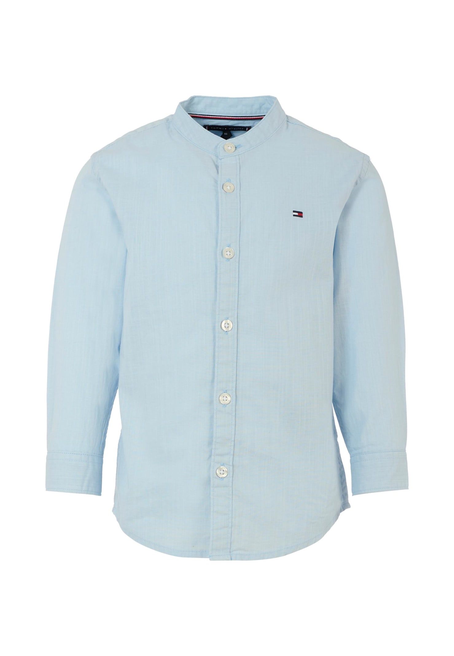 Tommy Hilfiger White Shirt For Baby Boy With Flag In Blue