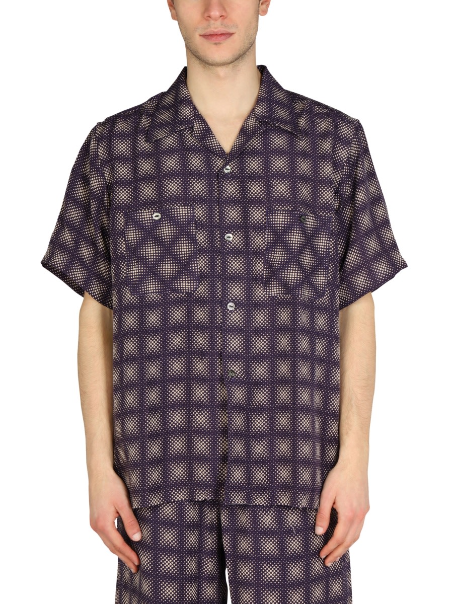 Shop Needles Check Print Shirt In Multicolour