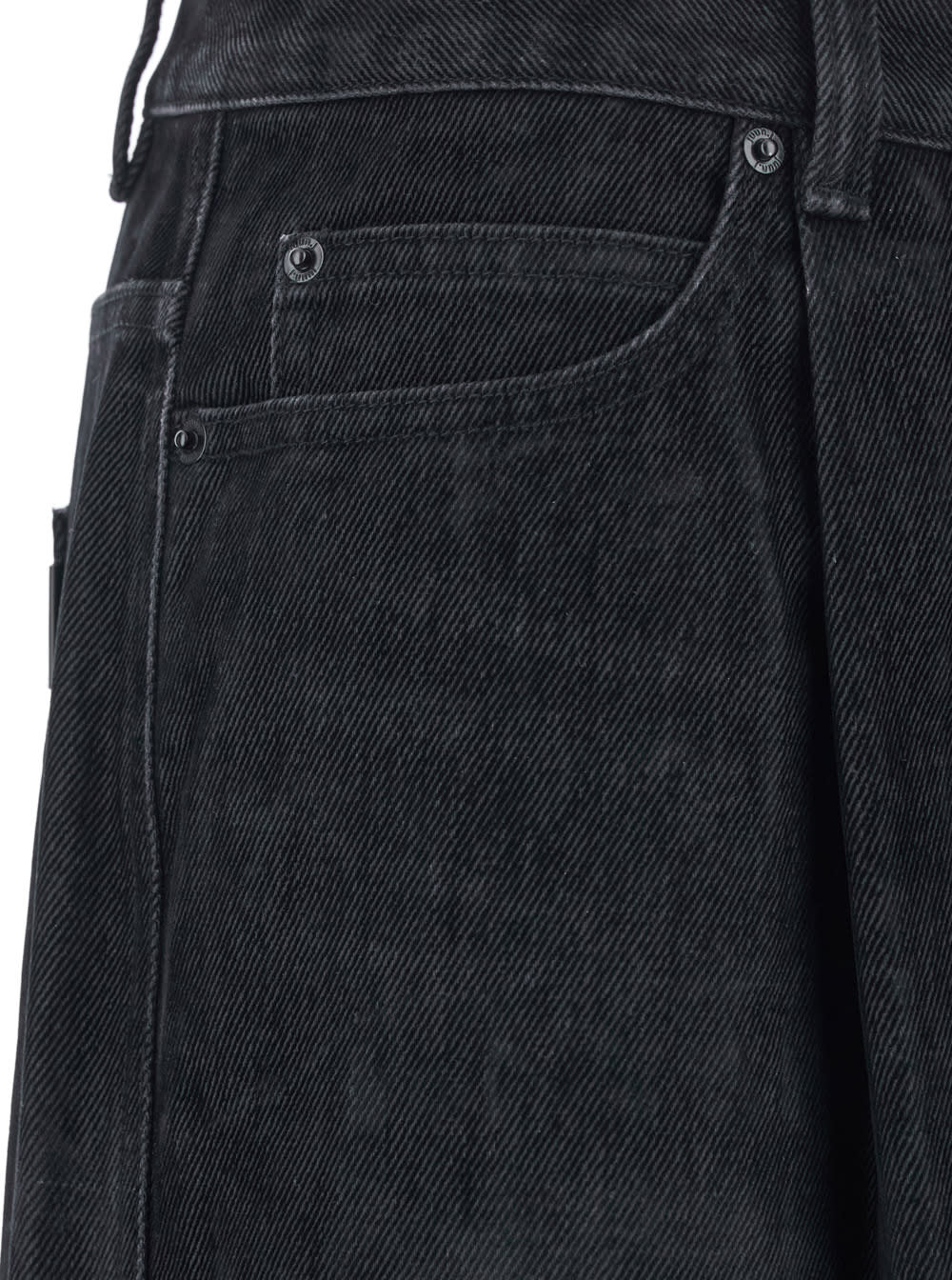 Juunj Denim Trousers With Belt Loops In Black