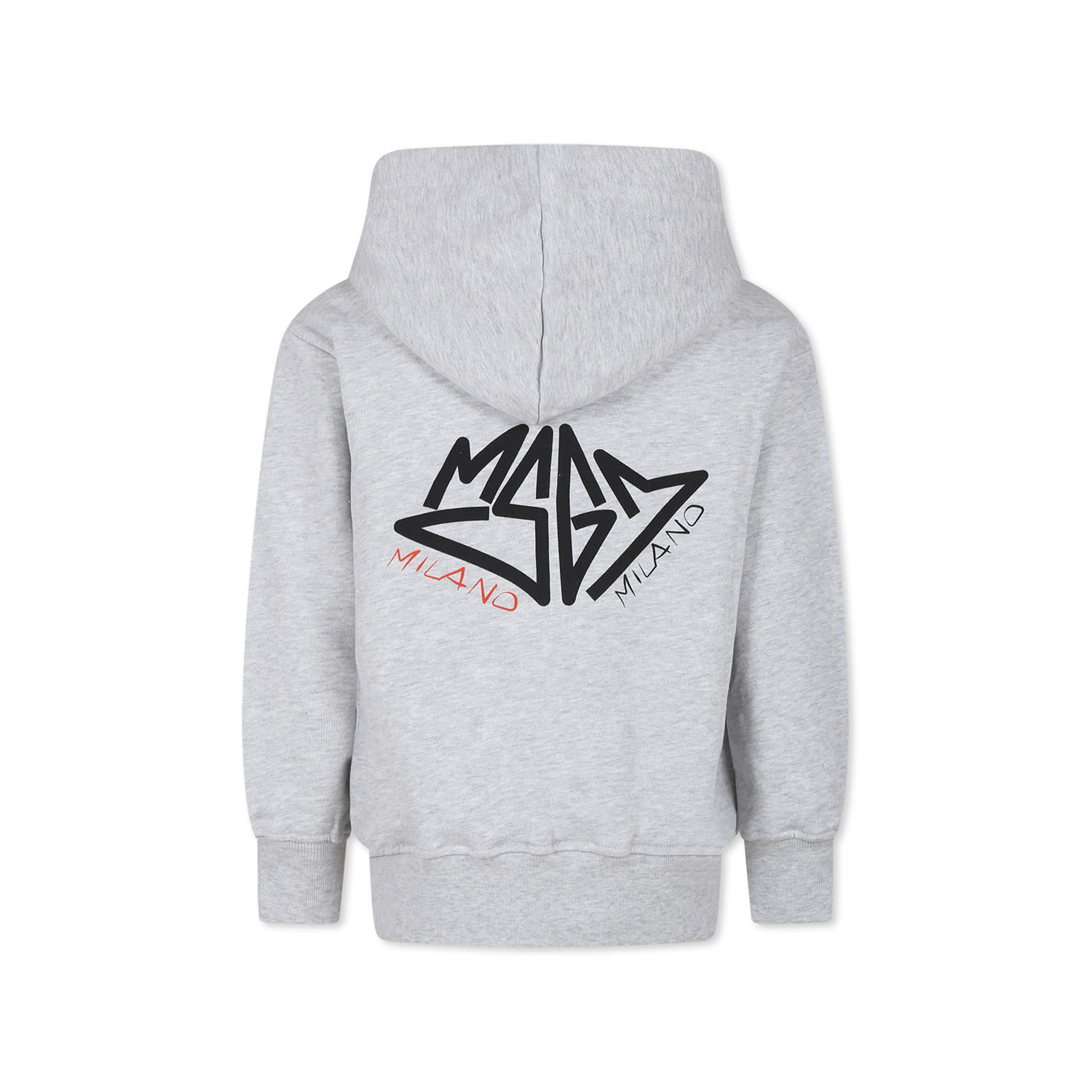 Msgm Grey Sweatshirt For Boy With Logo In Grey