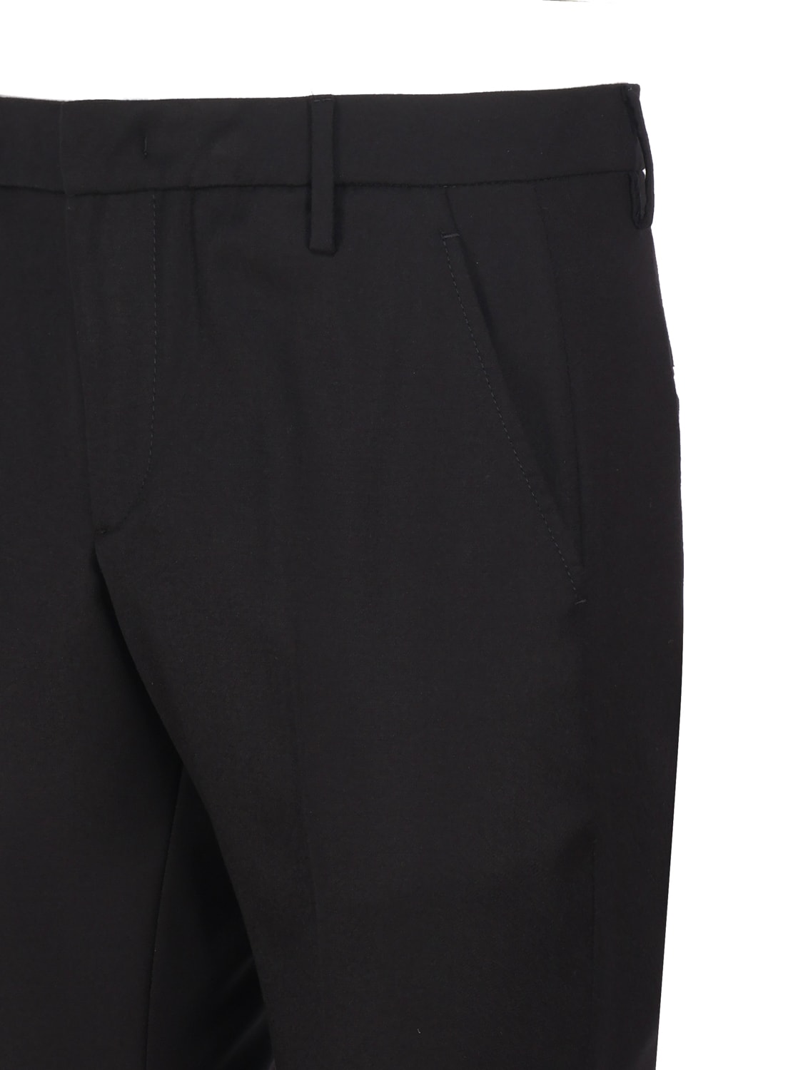 Shop Dondup Gaubert Mid-rise Slim-fit Trousers In Black