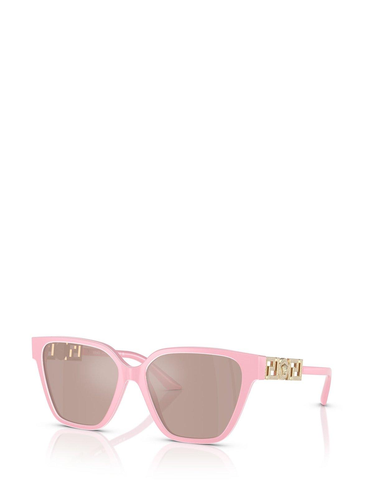 Versace 56mm Butterfly Sunglasses In 5473/5 Pastel Pink