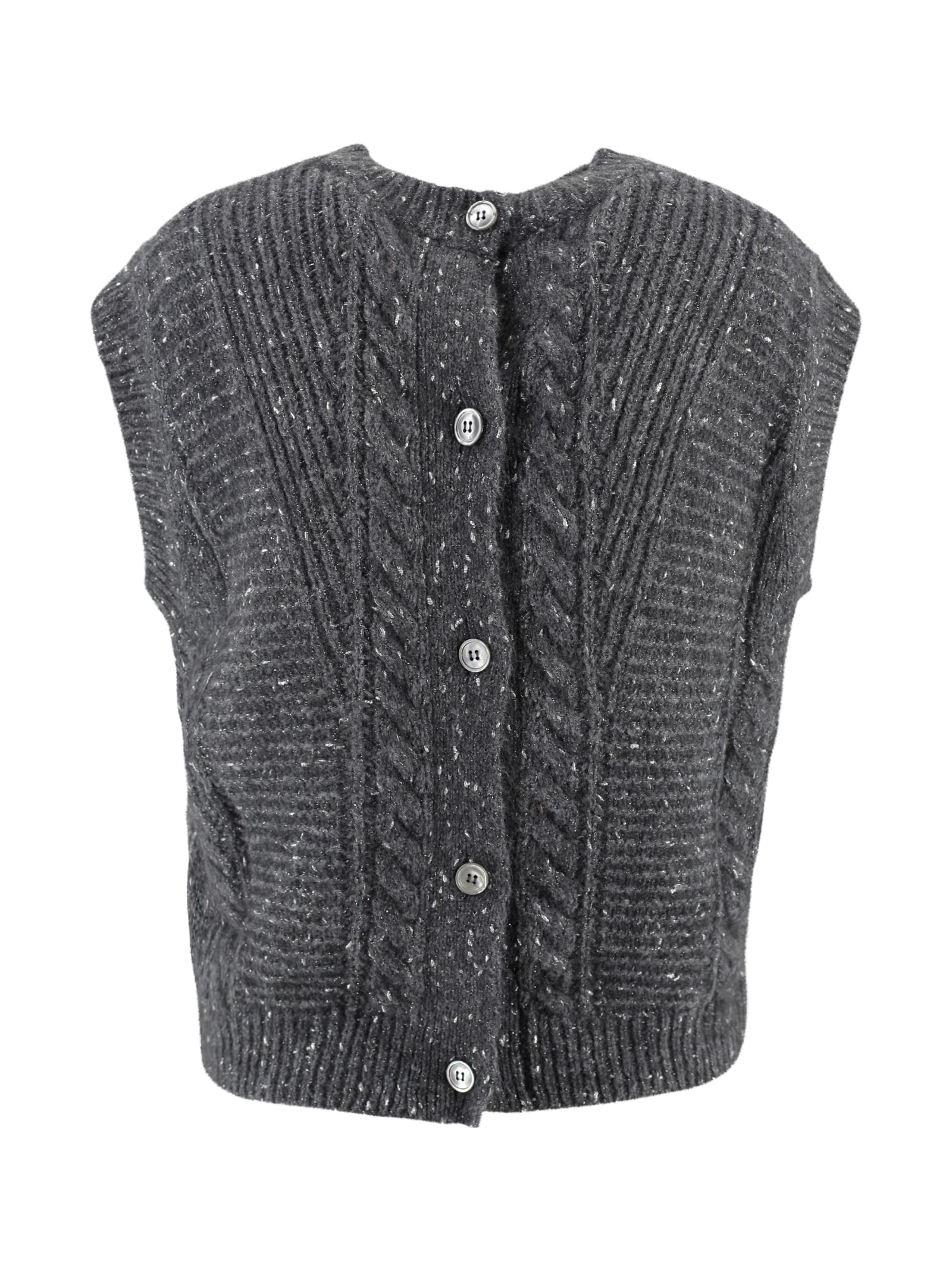 Max Mara Gilet In Gray