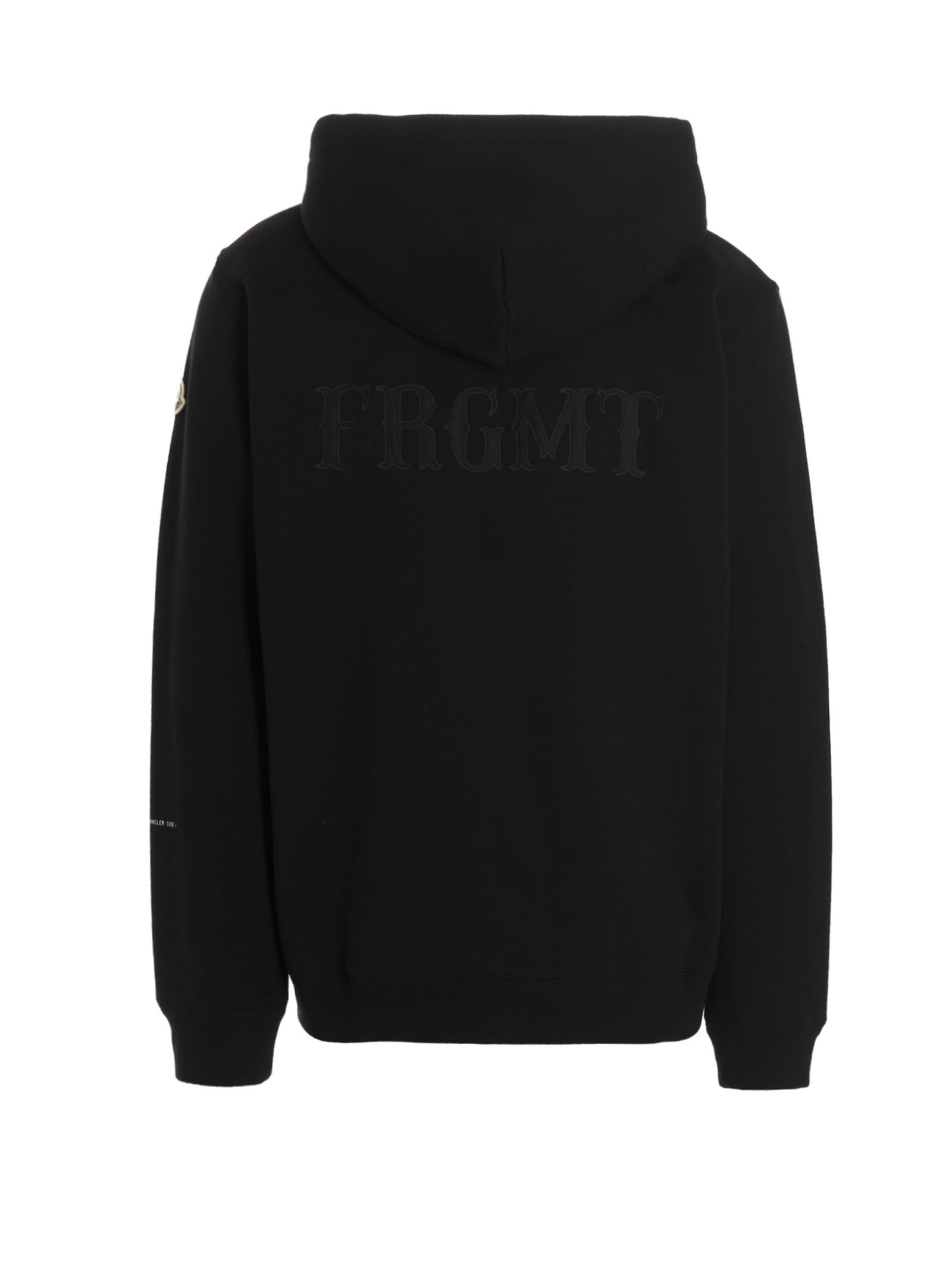 Moncler X Fragment Hiroshi Fujiwara Logo Printed Hoodie In Black