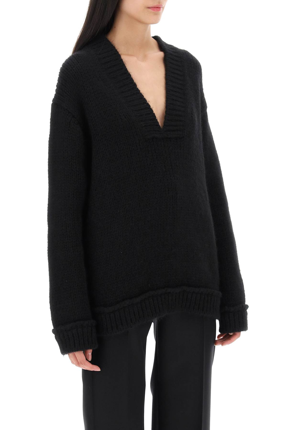 Tom Ford Loose-fit Pullover In Alpaca Blend In Black