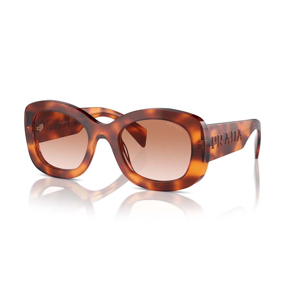 Shop Prada Sunglasses In Marrone/rosa