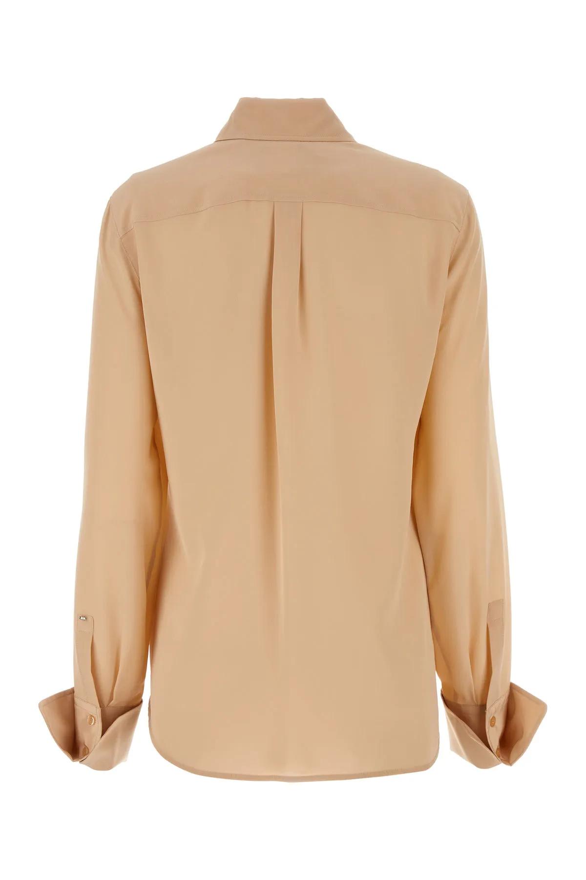 Shop Sportmax Skin Pink Silk Lelia Shirt In Nude