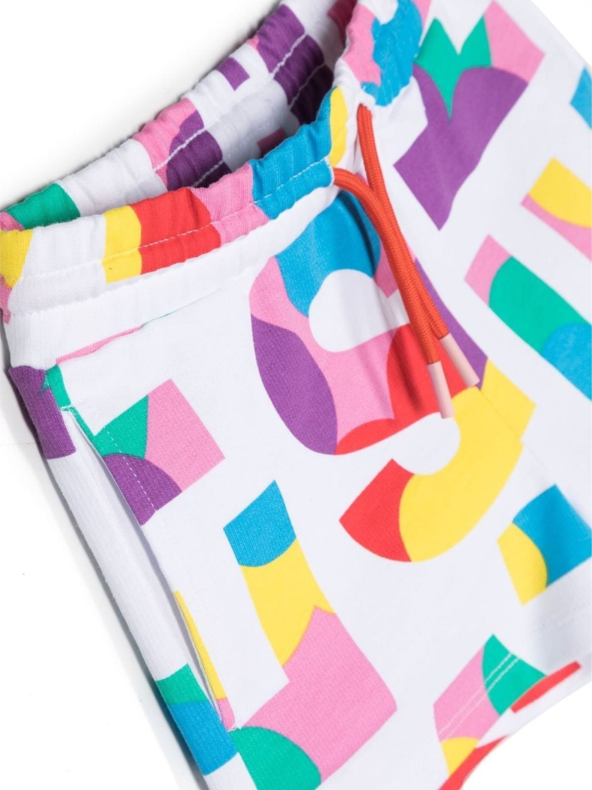 Shop Stella Mccartney Jersey Shorts In Mc White Colourful
