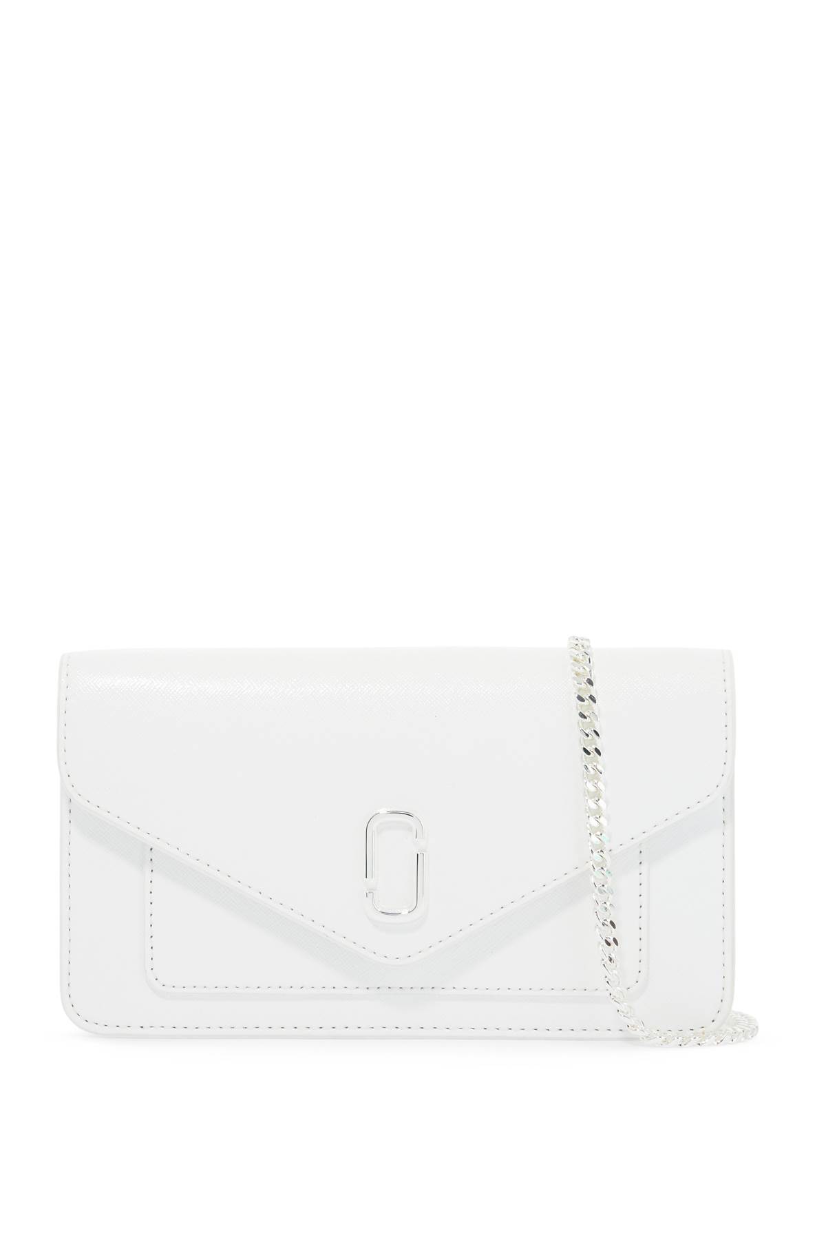 Shop Marc Jacobs Mini Crossbody Chain Wallet Bag In White (white)