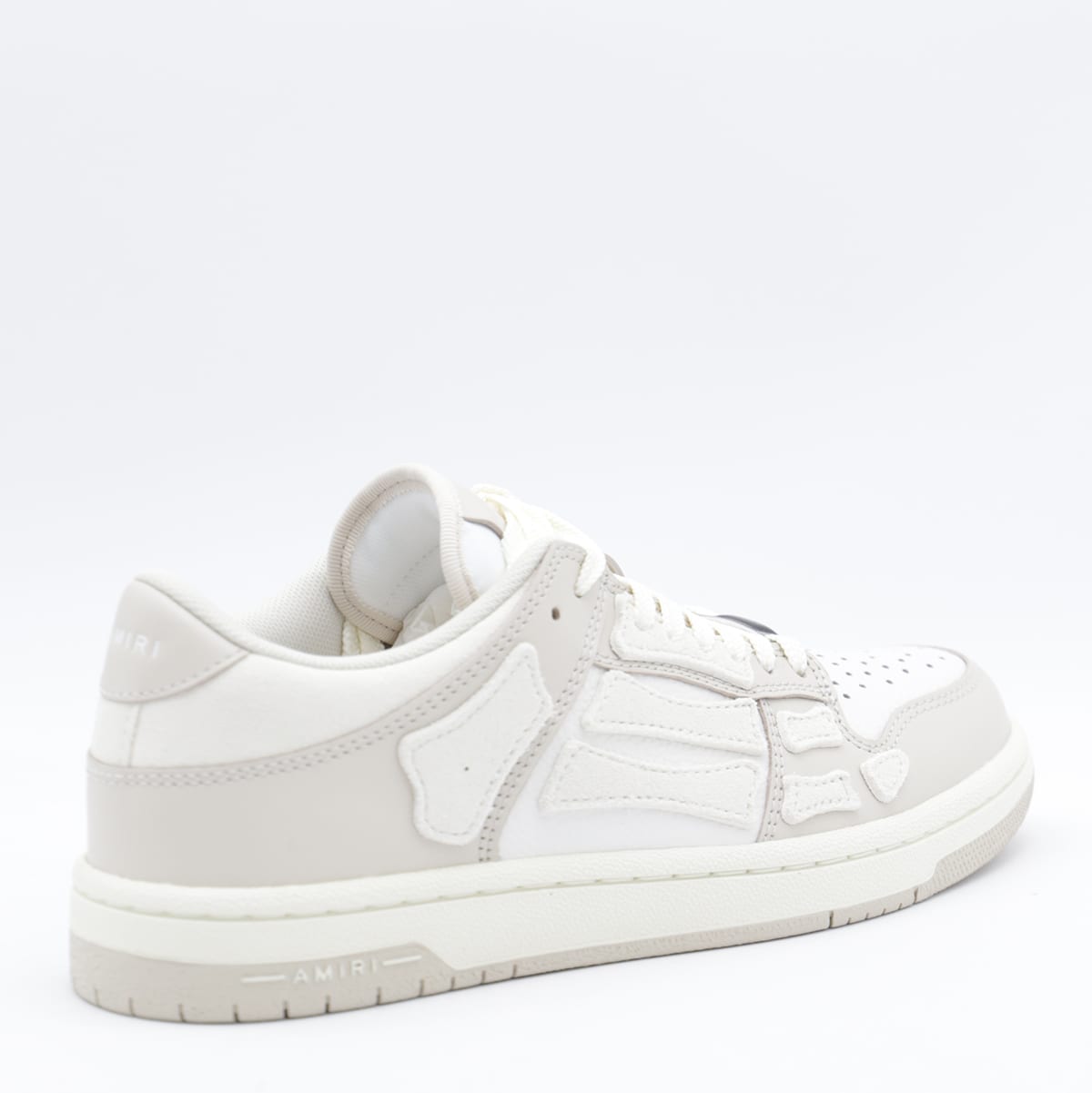 Amiri Low Top Sneakers Contrast Panels In Alabaster