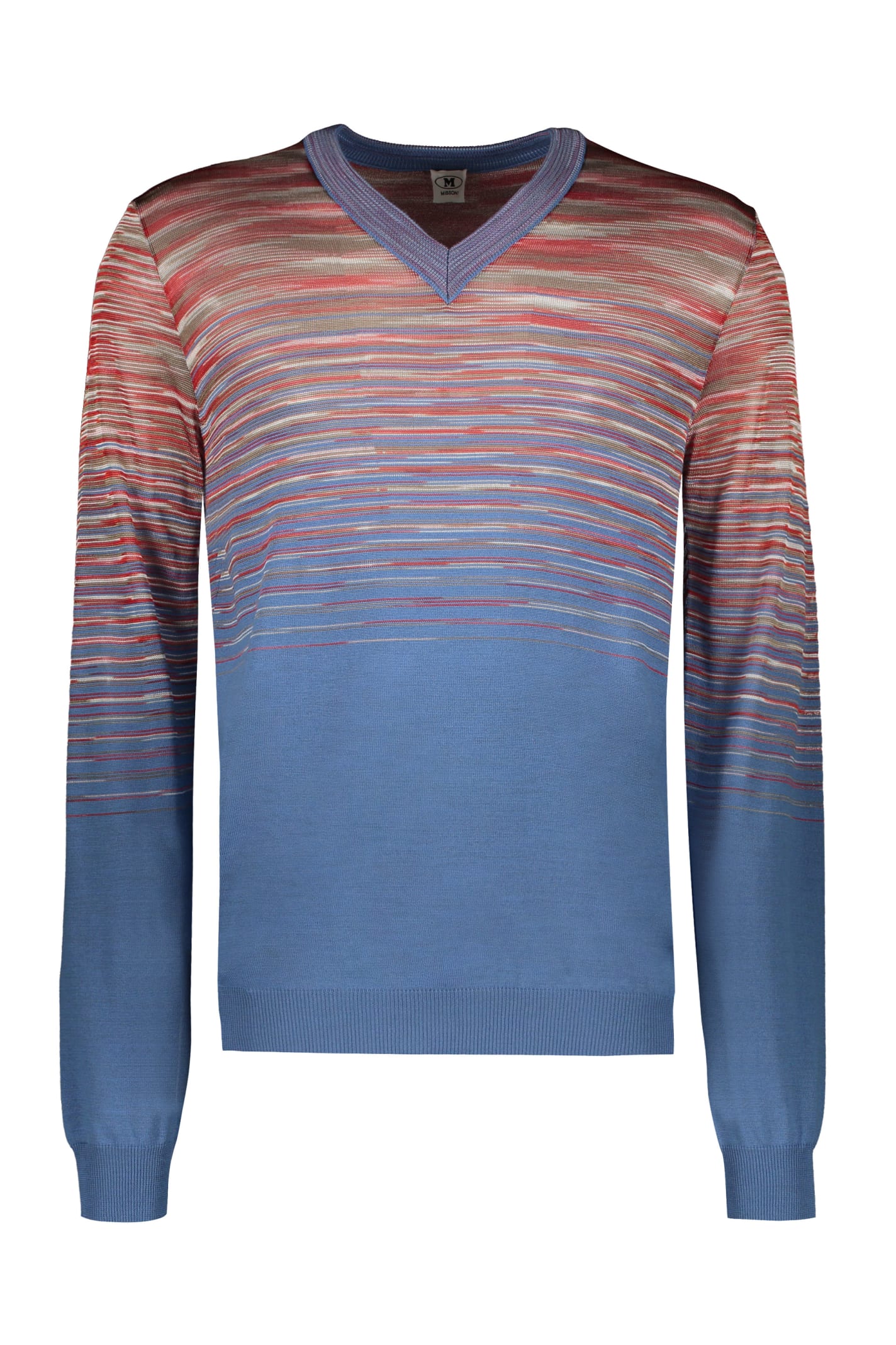 Missoni Wool V-neck Sweater In Multicolor