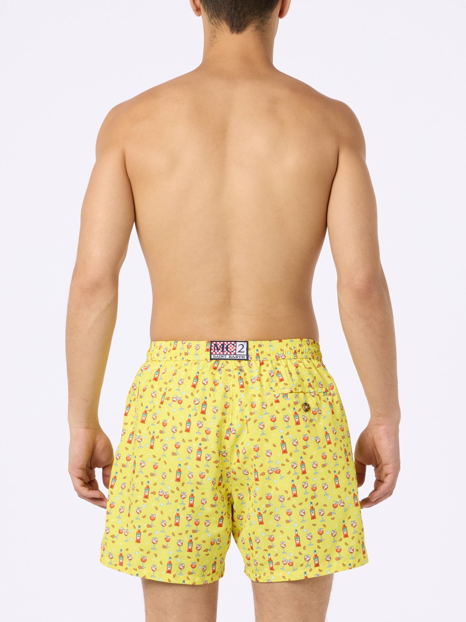 Mc2 Saint Barth Ultralight Swim Short In Yellow