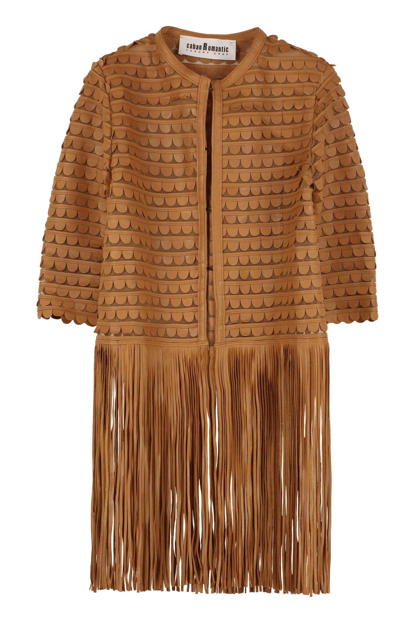 Caban Romantic Leather Fringed Jacket
